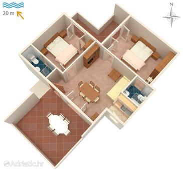 Plan Supetarska Draga - Donja, Plan in the apartment, WIFI.