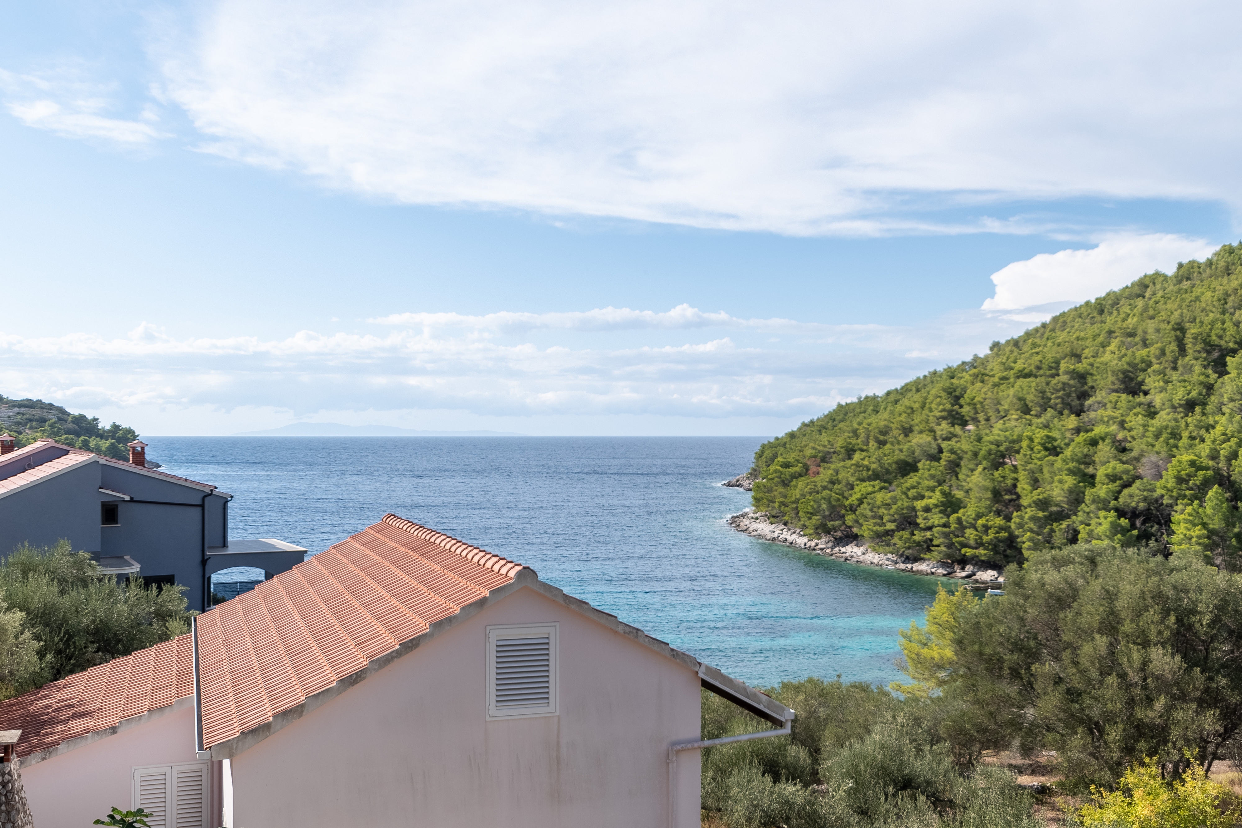 Three bedroom apartment with balcony and sea view Cove Poplat, Korčula  A-a