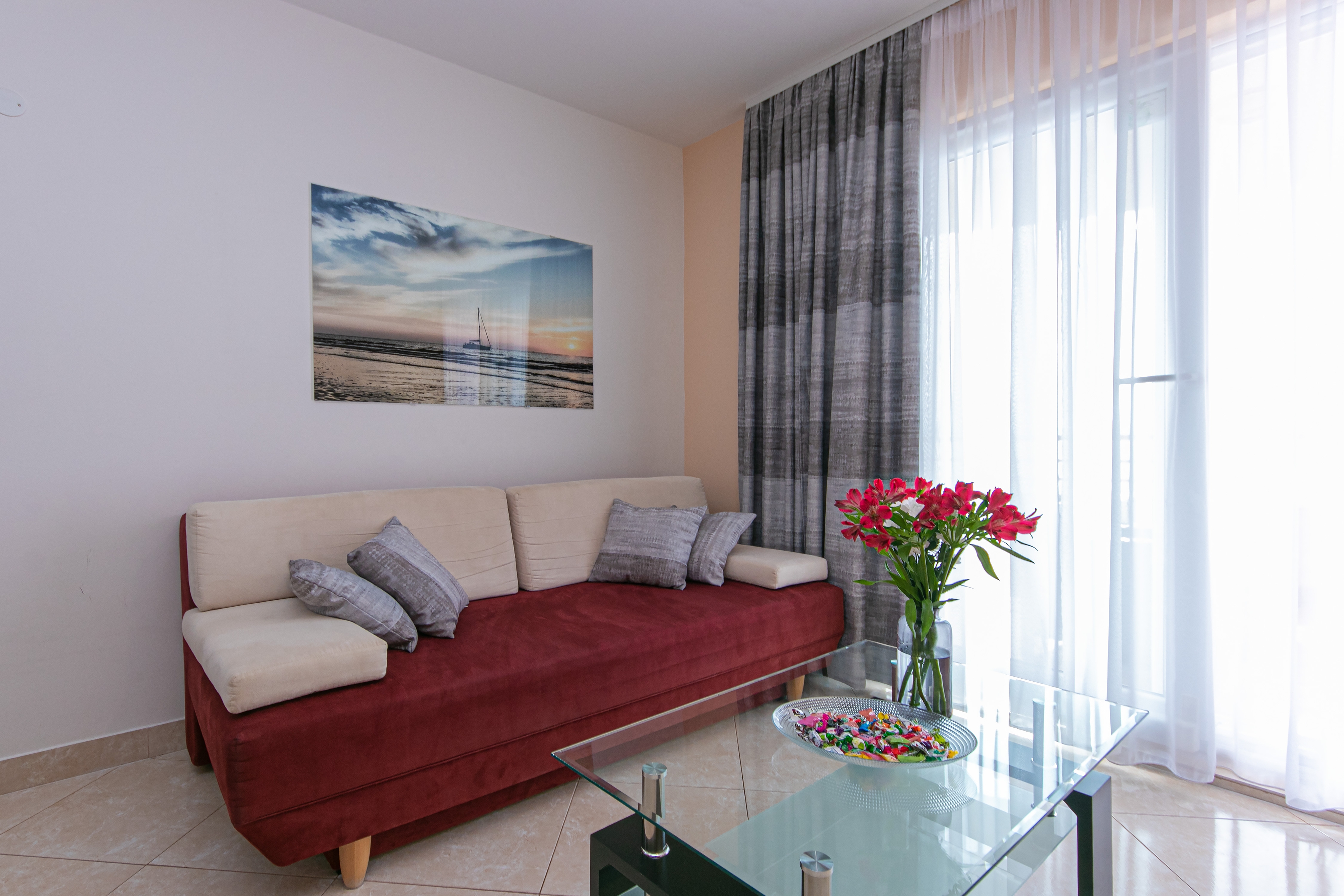 Two bedroom apartment with terrace and sea view Brela, Makarska (A-20066-a)