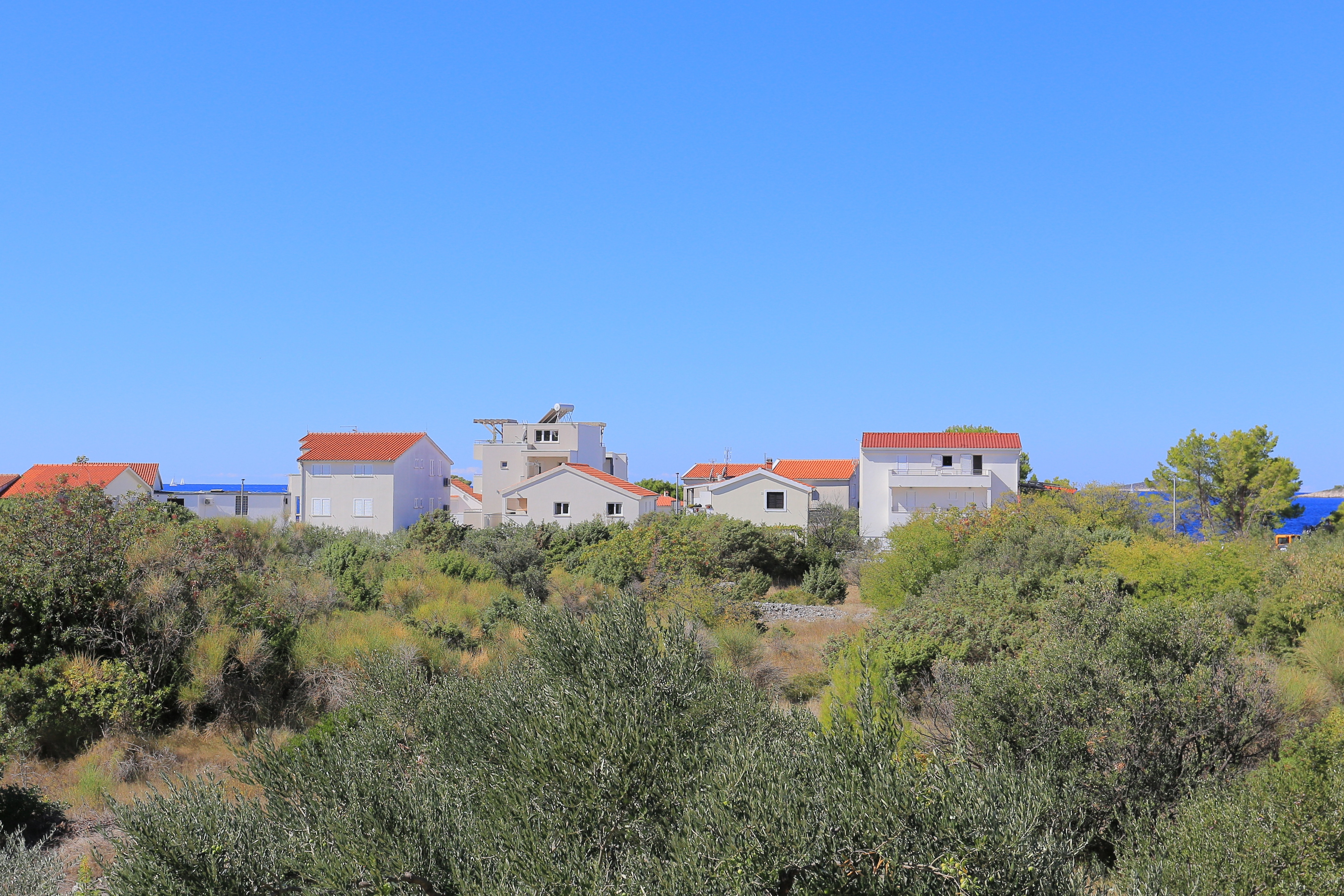 Two bedroom apartment with terrace and sea view Rogoznica  A-b