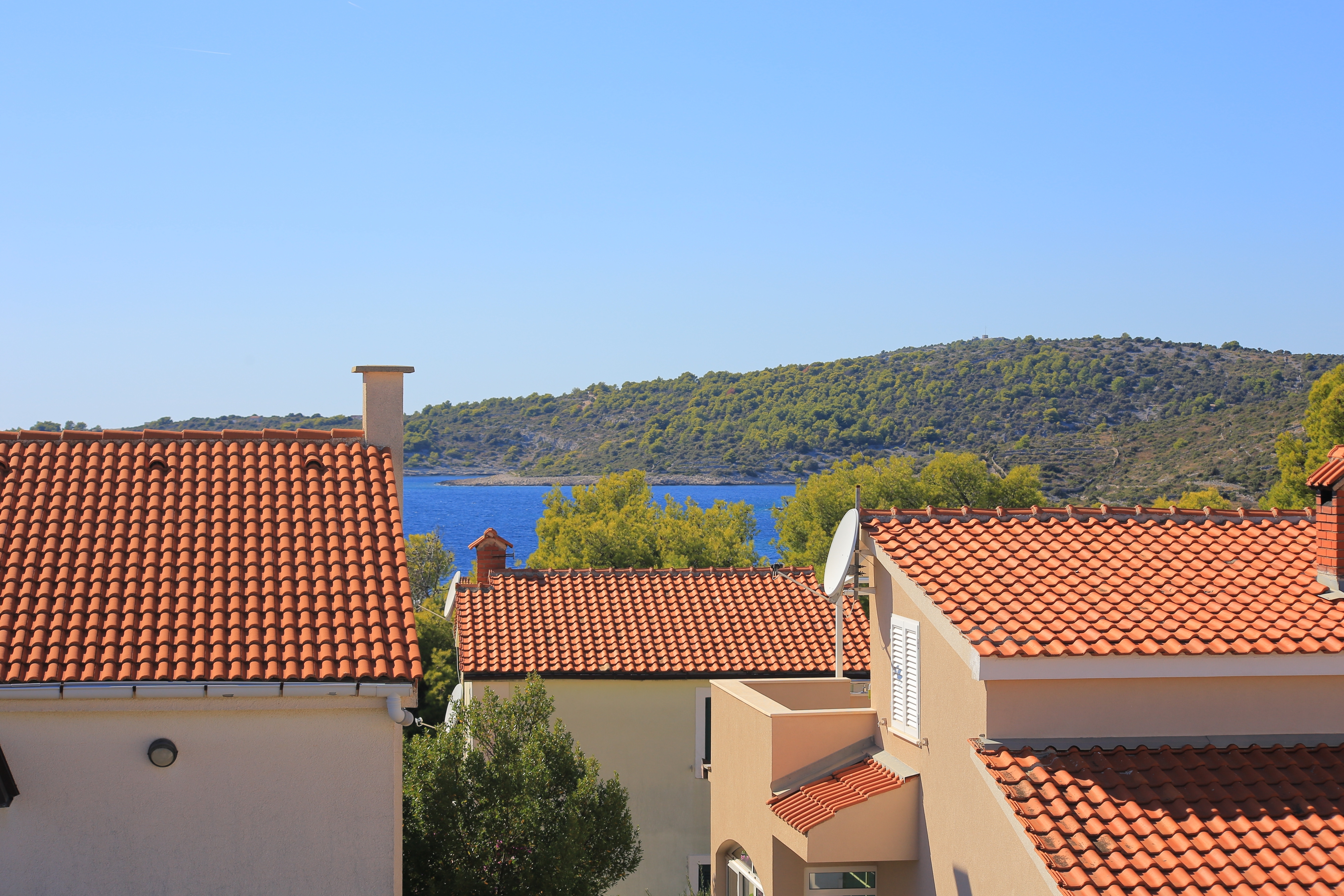 One bedroom apartment with terrace and sea view Kanica, Rogoznica  A-b