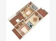 Supetarska Draga - Donja, Plan in the apartment, (pet friendly) and WiFi.
