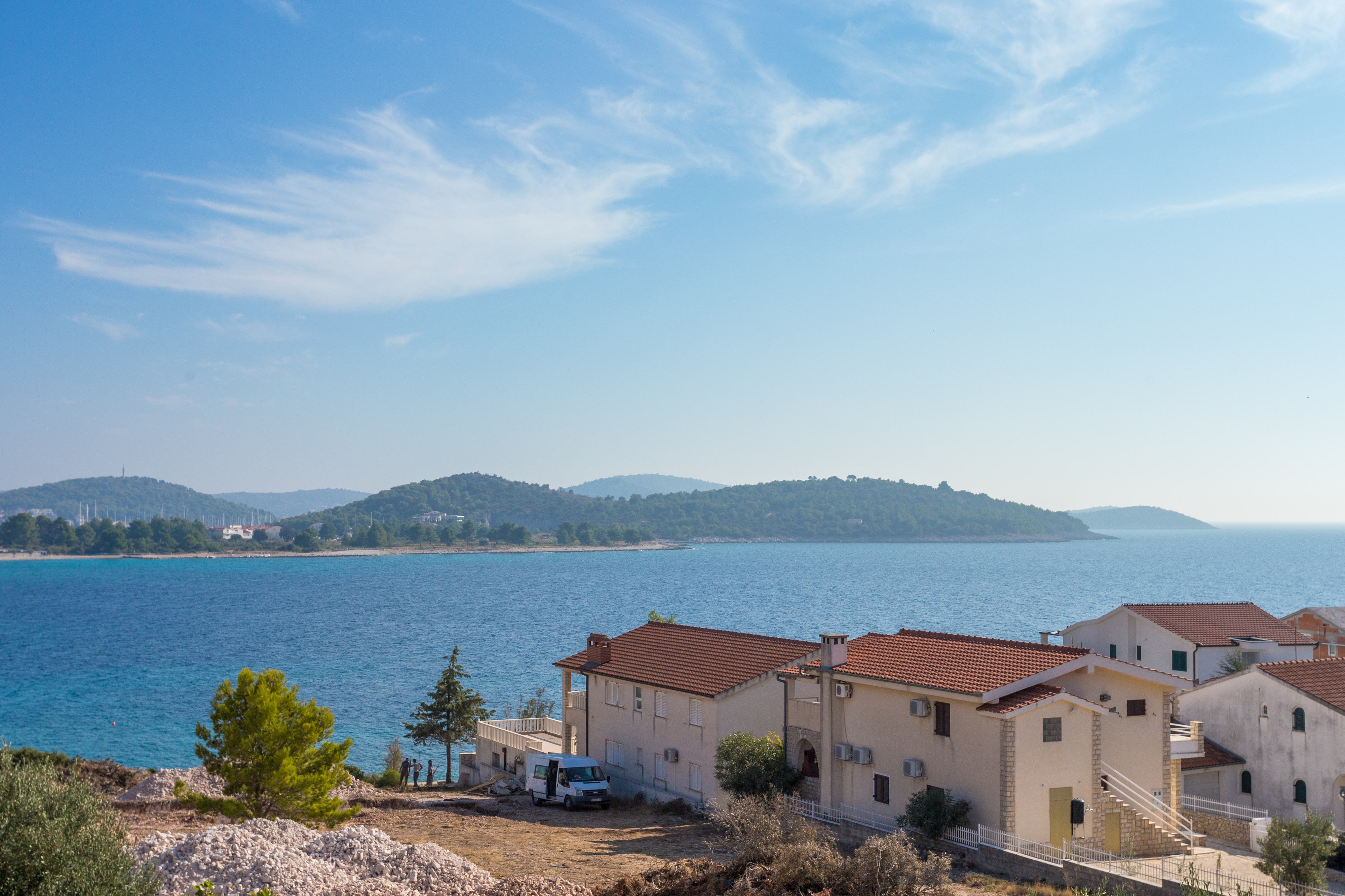 One bedroom apartment with terrace and sea view Rogoznica  A-b
