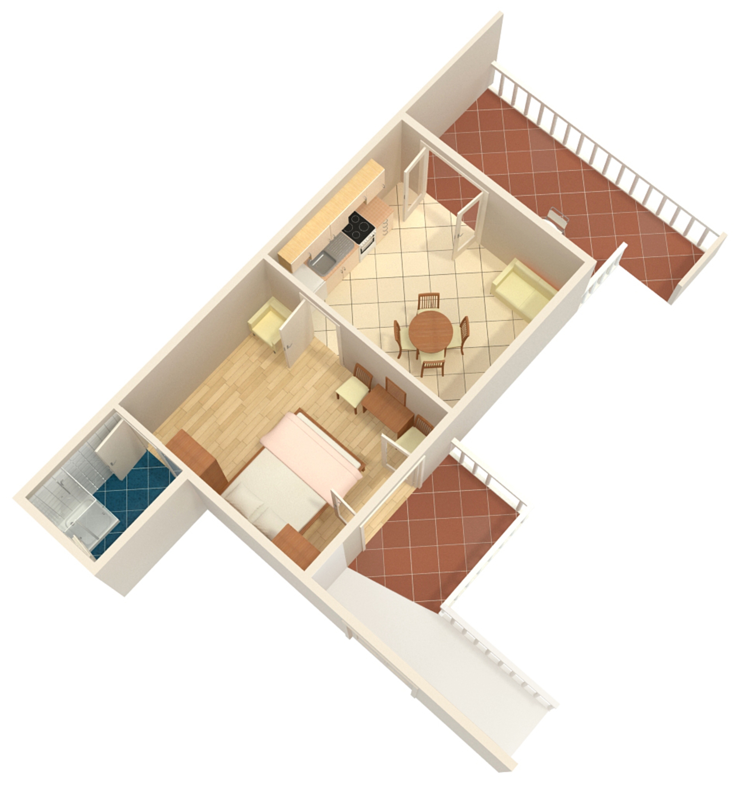 One bedroom apartment near beach Supetarska Draga - Gornja, Rab  A-c