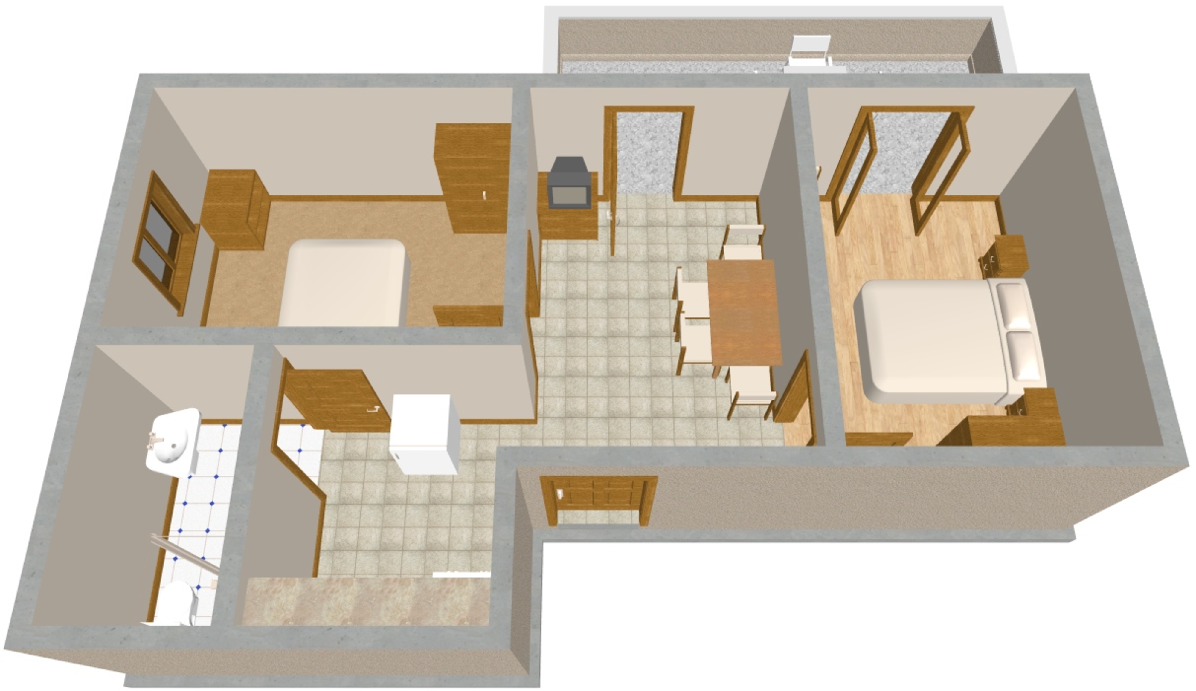 Two bedroom apartment with terrace Supetarska Draga - Donja, Rab  A-b