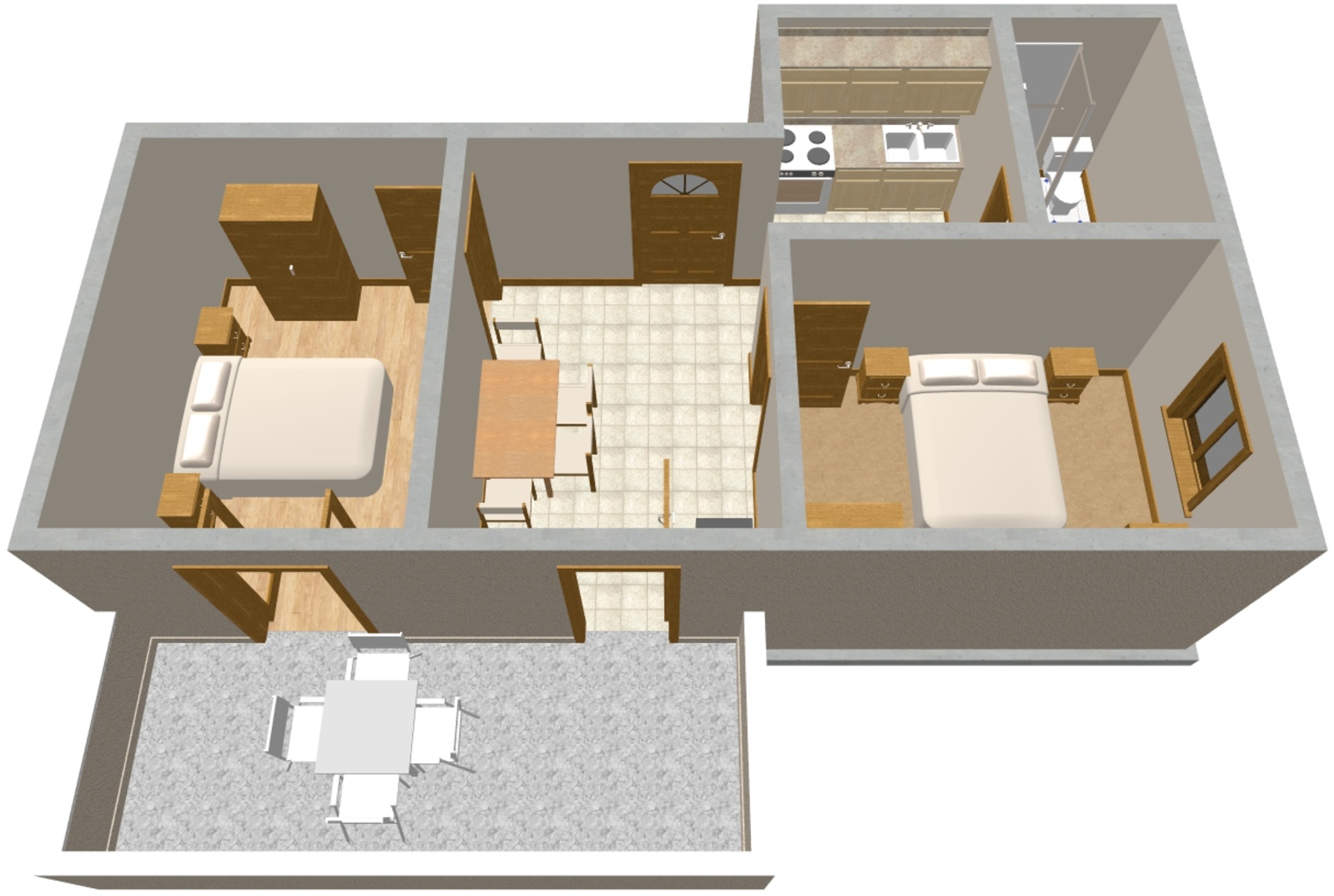Two bedroom apartment with terrace Supetarska Draga - Donja, Rab  A-b