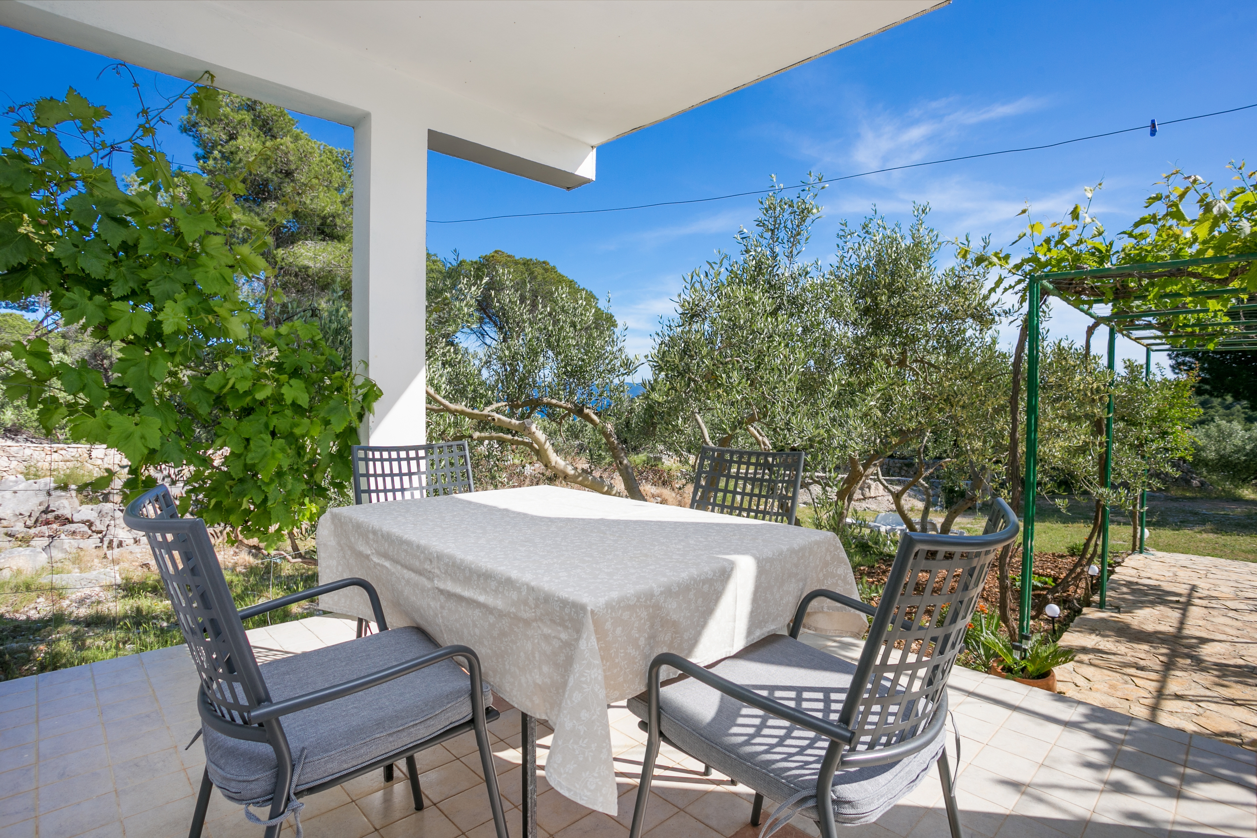 One bedroom apartment with terrace and sea view Cove Smrčeva, Brač (A-20193-a)