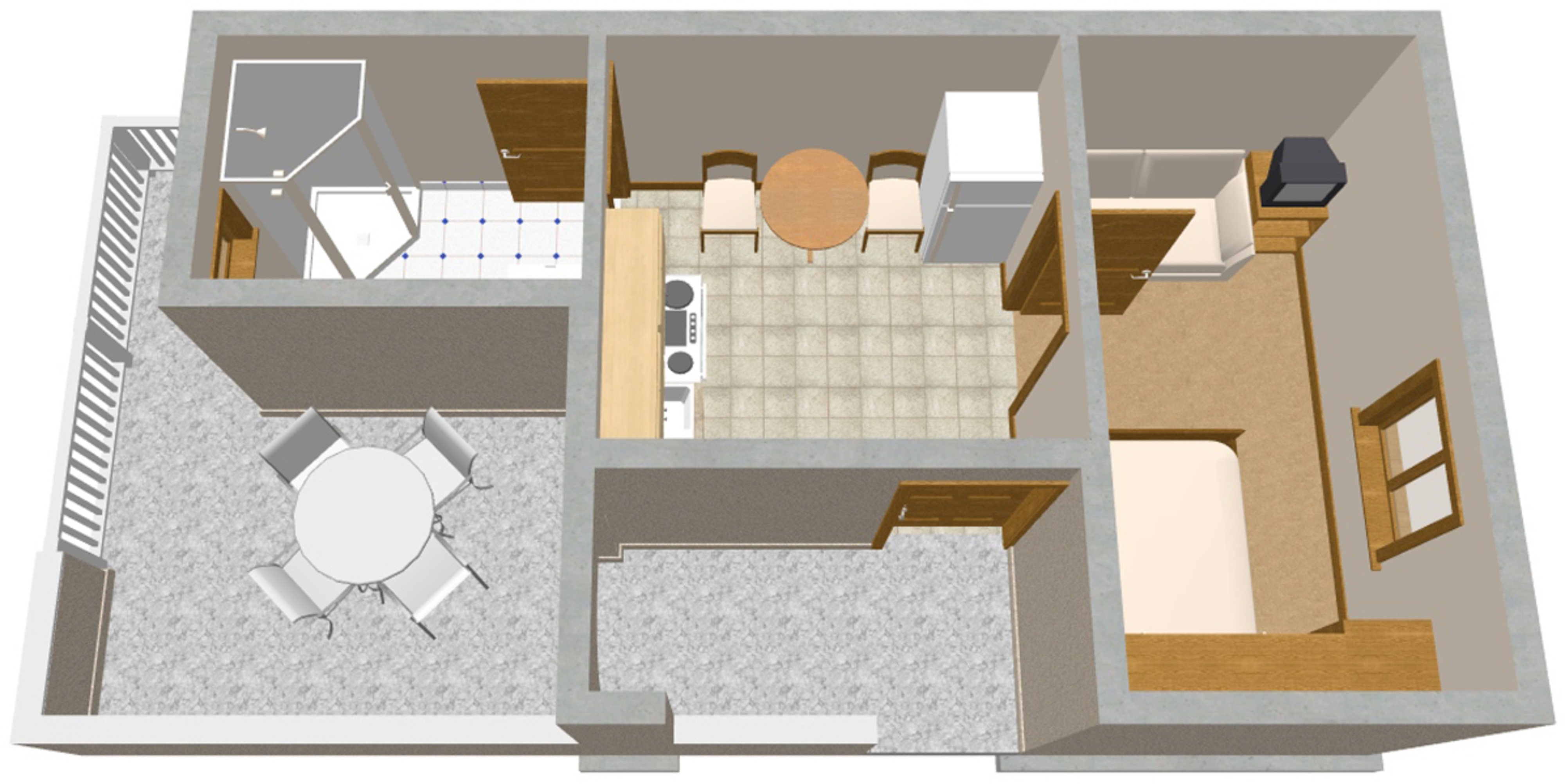 One bedroom apartment with terrace and sea view Slatine, Čiovo  A-b