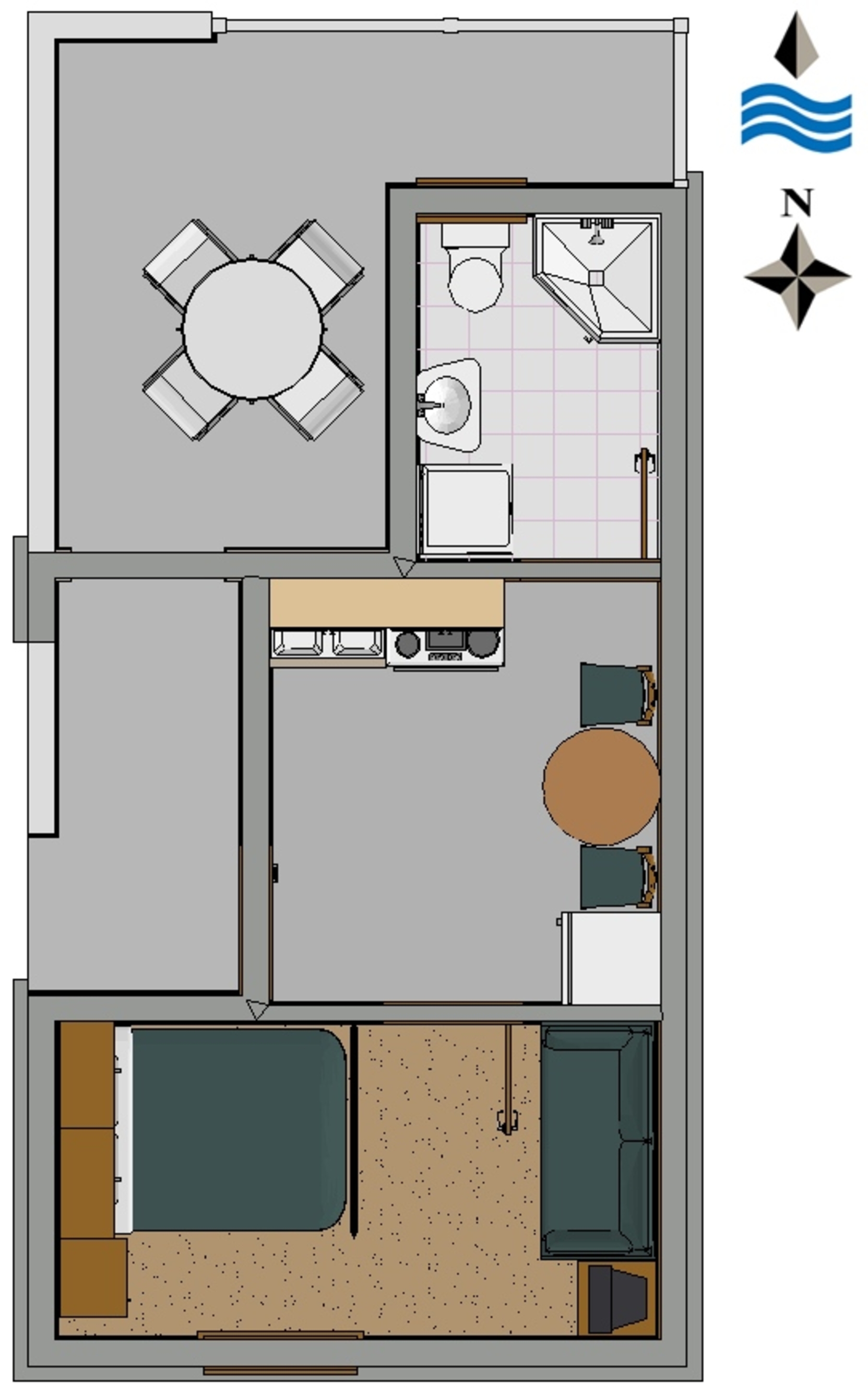 One bedroom apartment with terrace and sea view Slatine, Čiovo  A-b