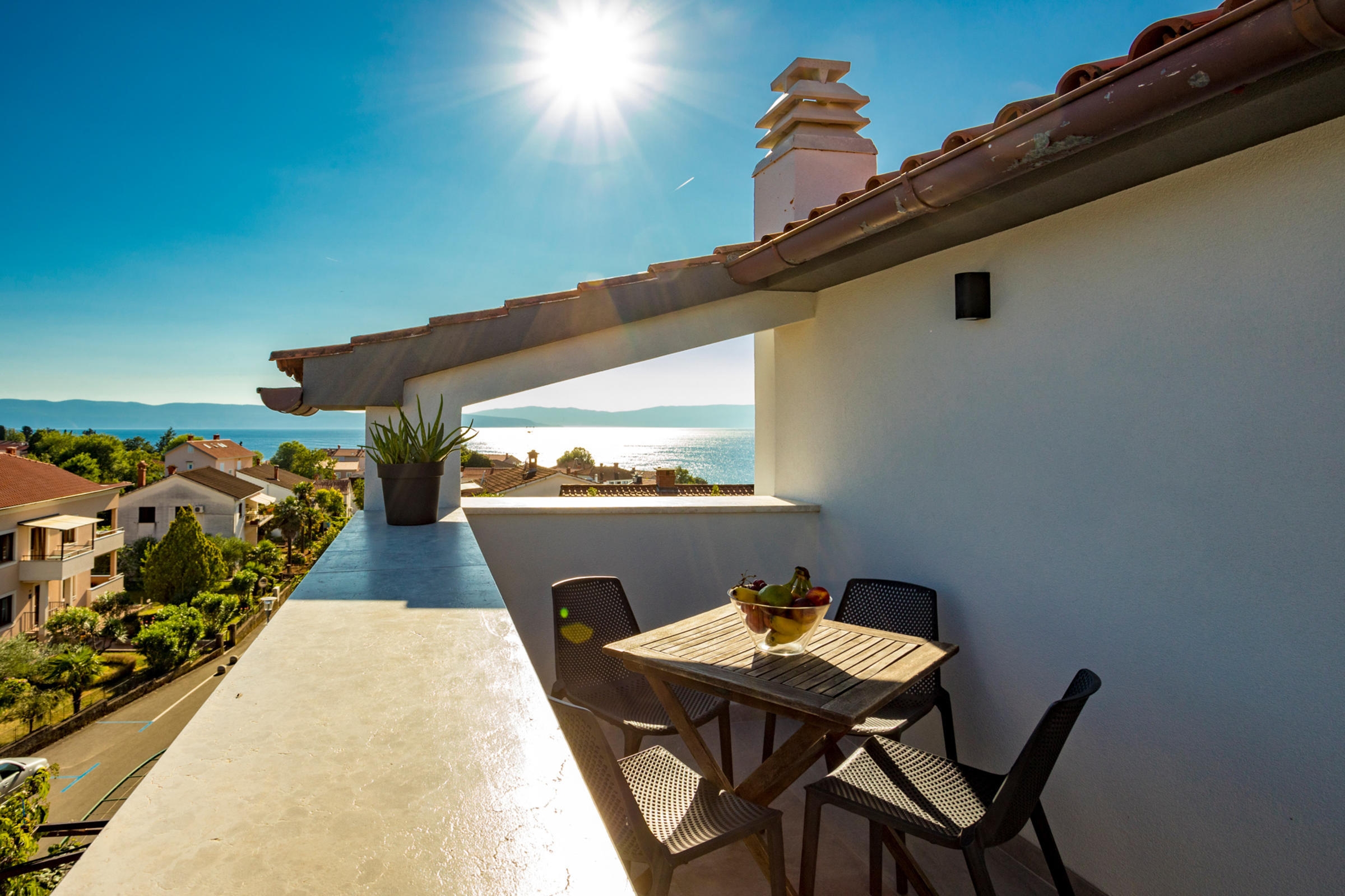 Two bedroom apartment with terrace and sea view Njivice, Krk  A-b