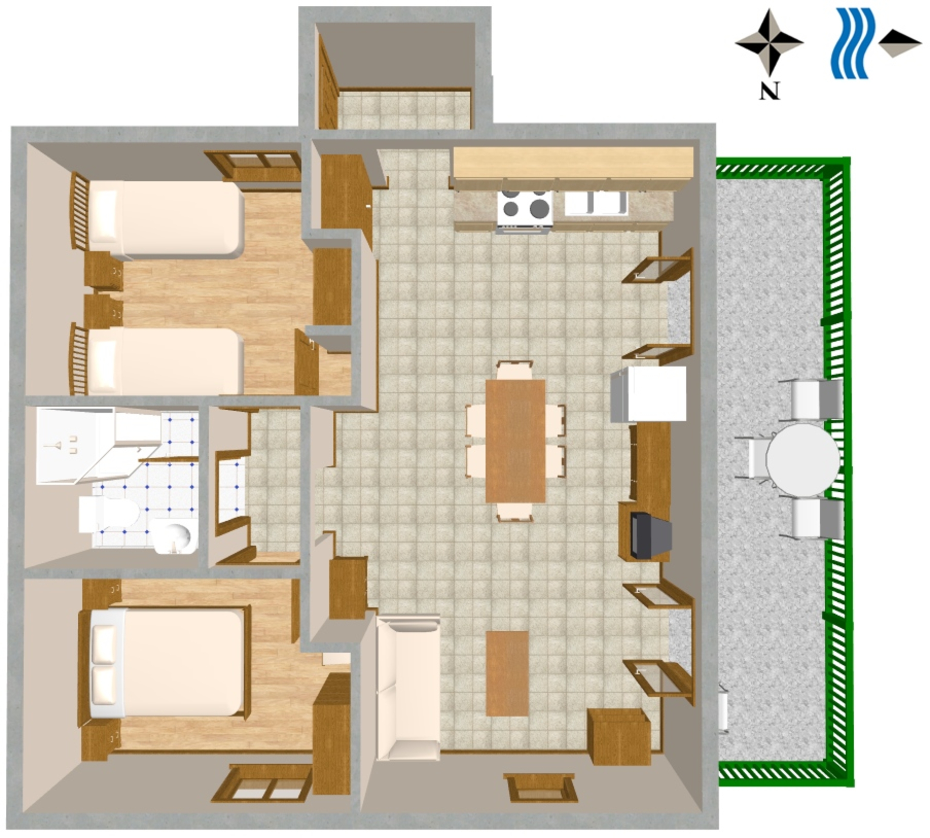 Two bedroom apartment with balcony and sea view Sevid, Trogir  A-a