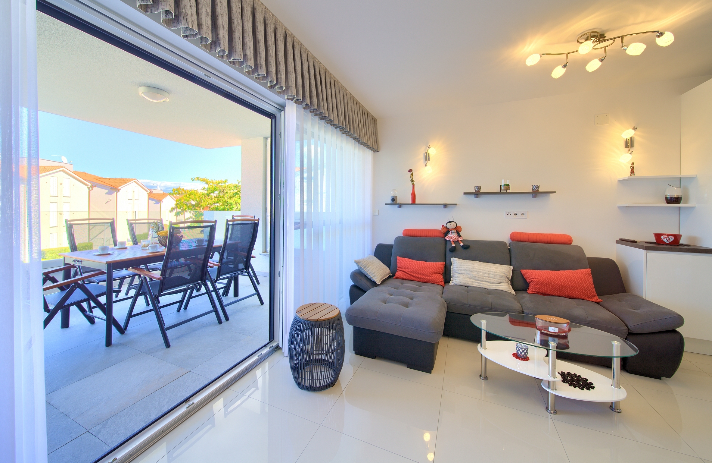 Two bedroom apartment with terrace and sea view Vantačići, Krk (A-20463-a)