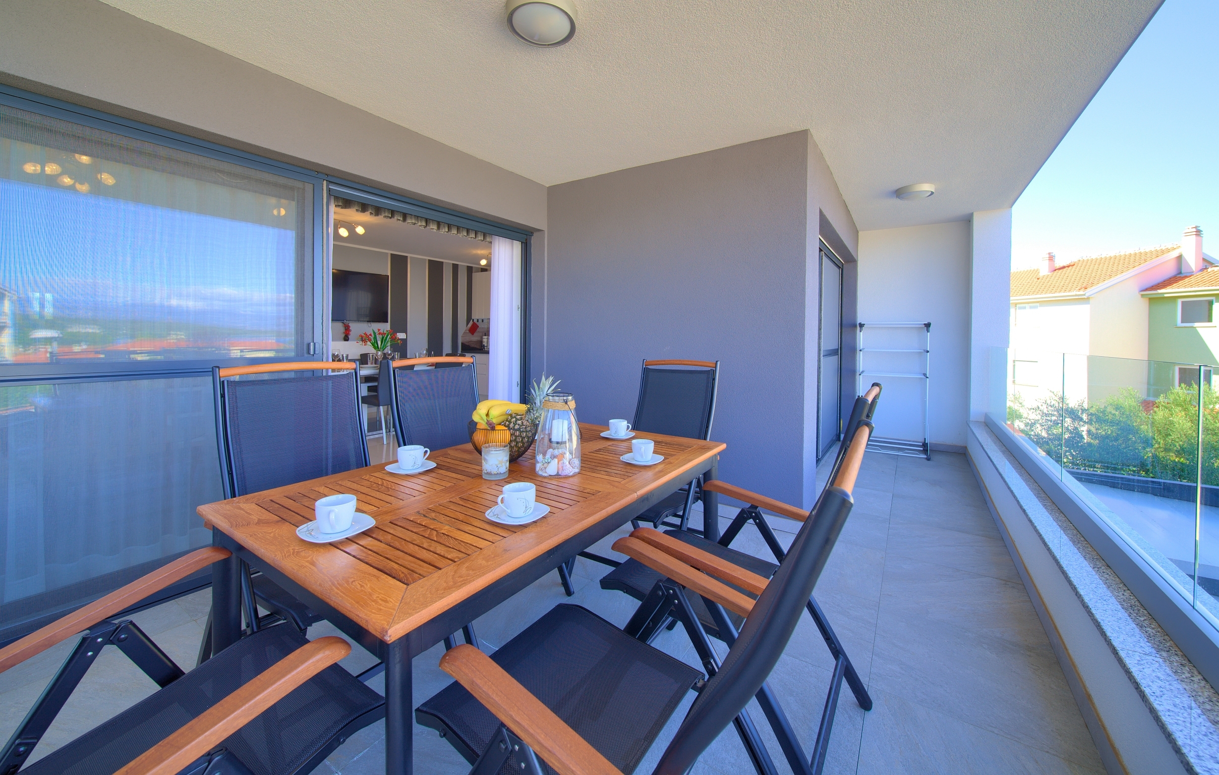 Two bedroom apartment with terrace and sea view Vantačići, Krk  A-a