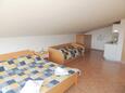 Brzac, Ložnice v ubytování typu studio-apartment, s klimatizací a WiFi.