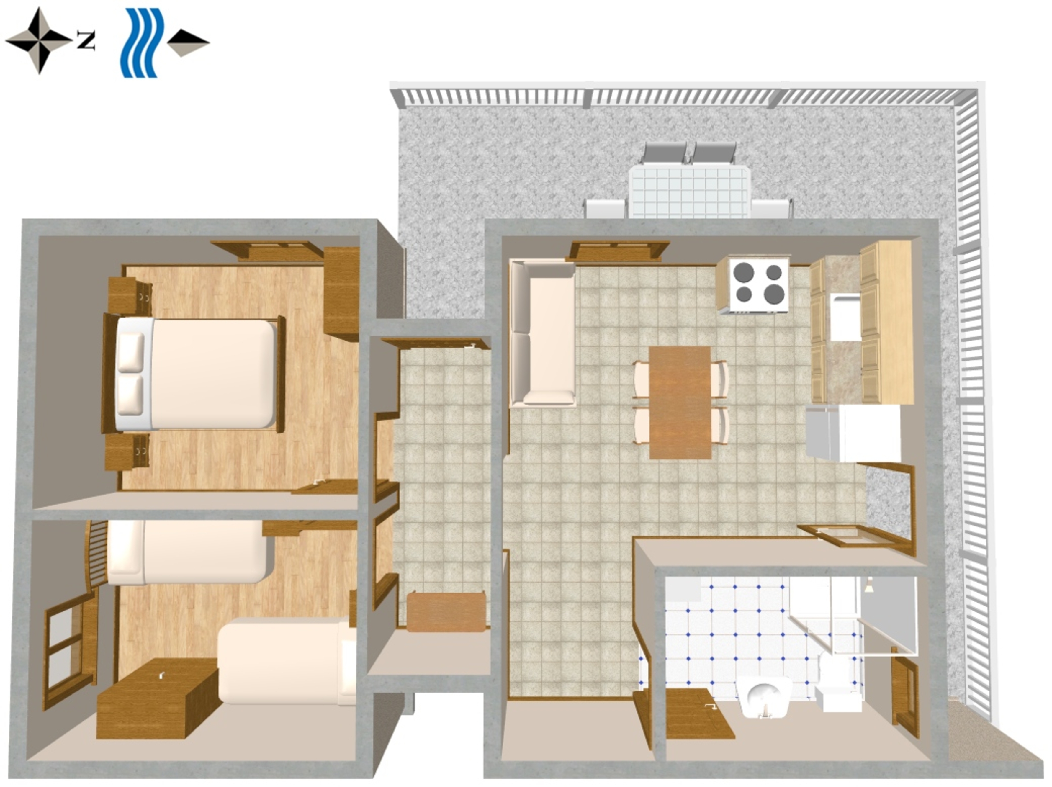 Two bedroom apartment with terrace and sea view Mastrinka, Čiovo  A-c