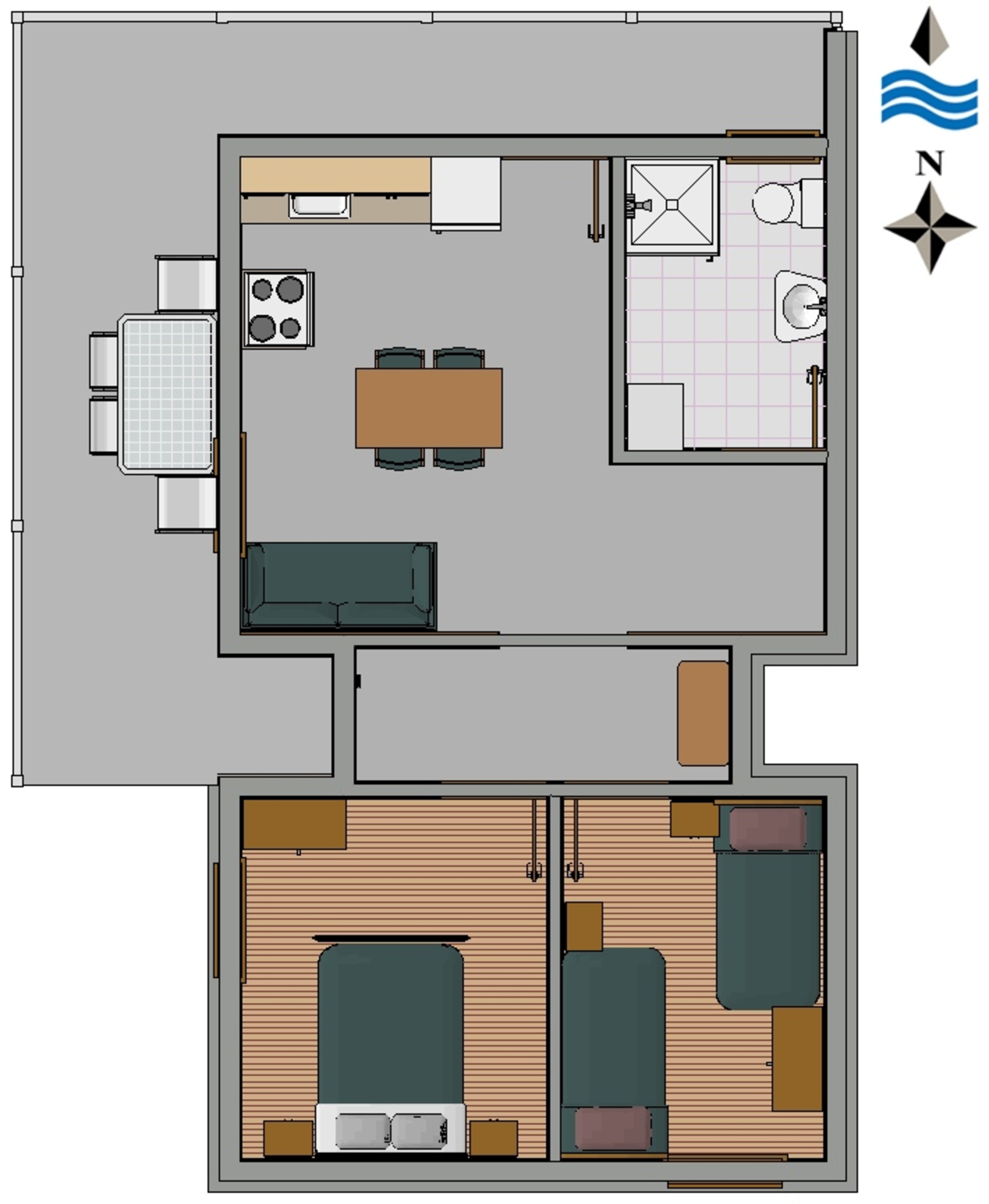 Two bedroom apartment with terrace and sea view Mastrinka, Čiovo  A-c