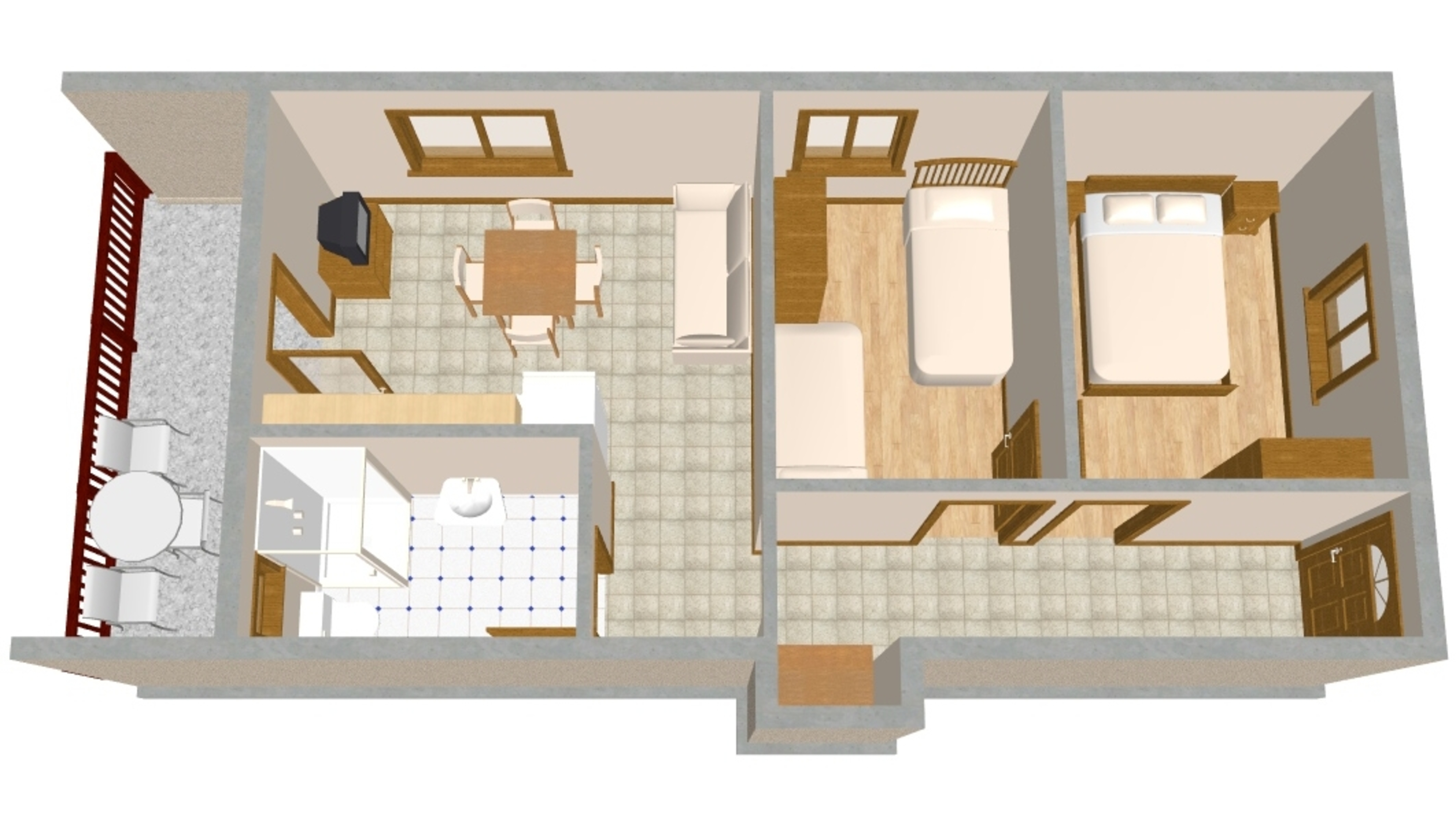 Two bedroom apartment with balcony and sea view Mastrinka, Čiovo  A-d