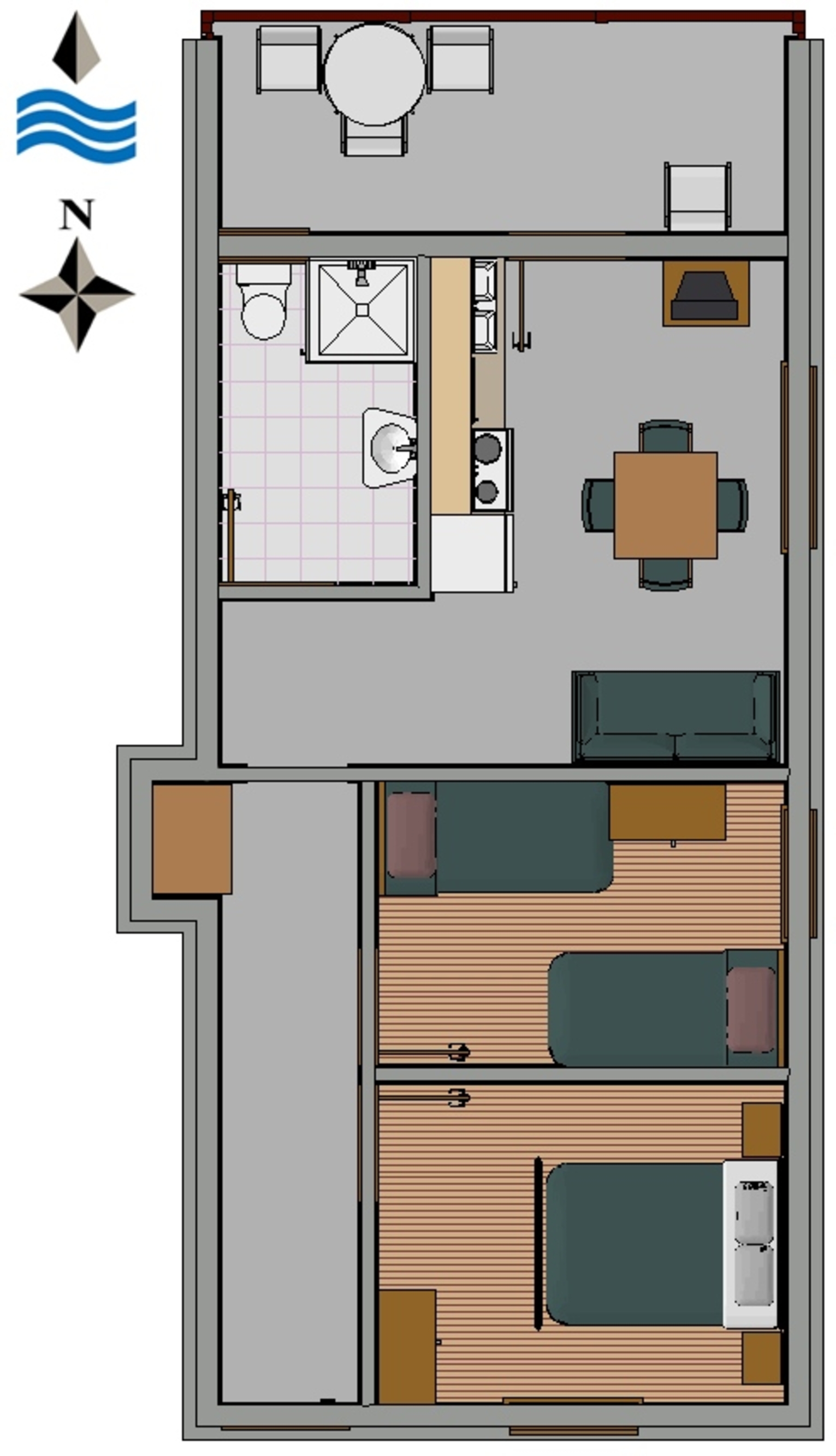 Two bedroom apartment with balcony and sea view Mastrinka, Čiovo  A-d