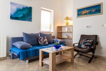 Njivice, Гостиная в размещении типа apartment, доступный кондиционер и WiFi.