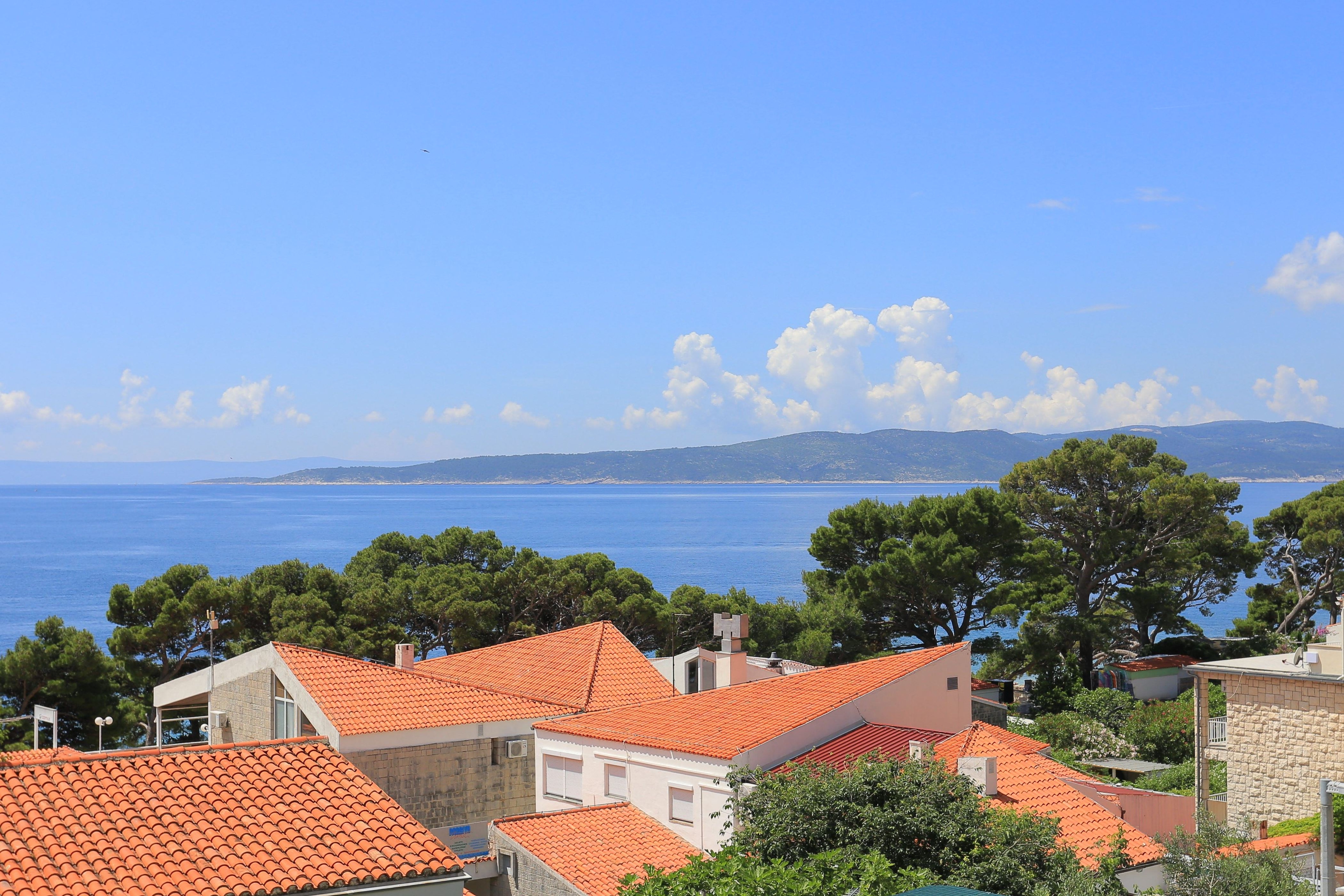 Two bedroom apartment with terrace and sea view Brela, Makarska  A-b