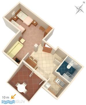 Plan Zavala, Plan in the studio-apartment, WIFI.