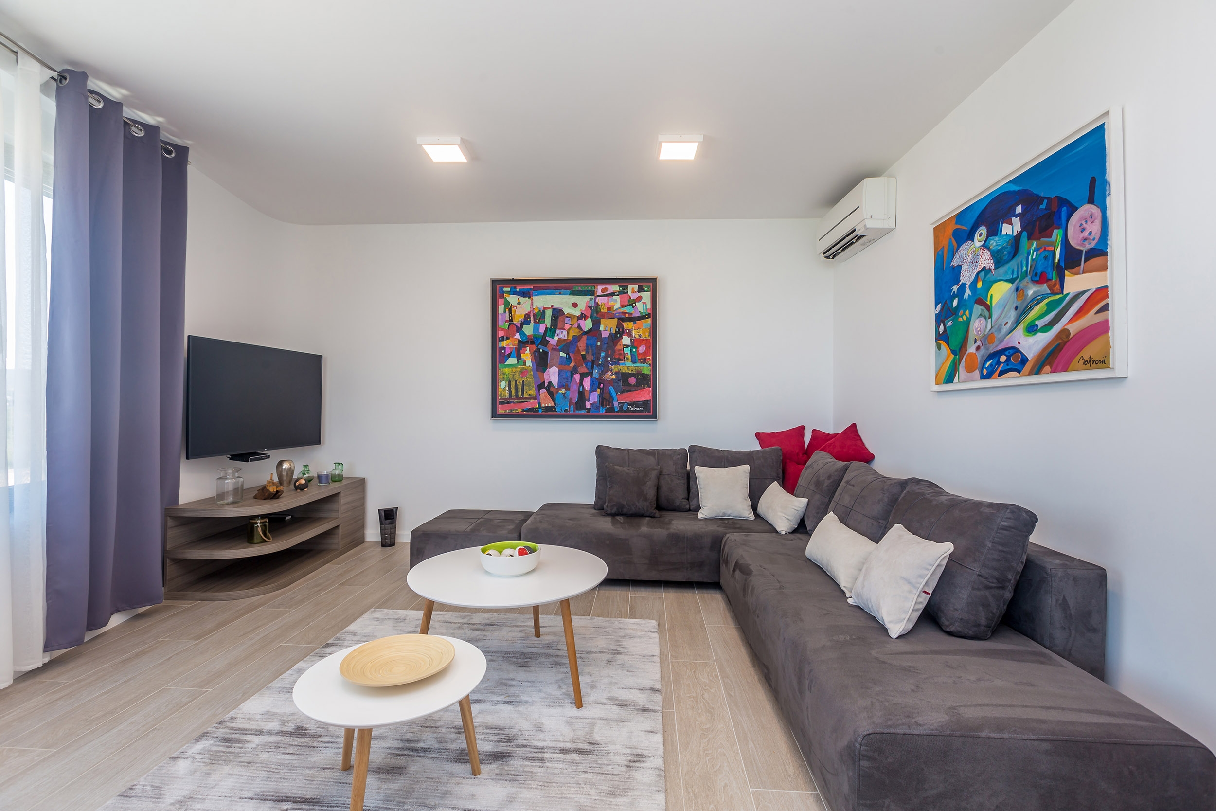 Two bedroom apartment with terrace and sea view Vantačići, Krk  A-b