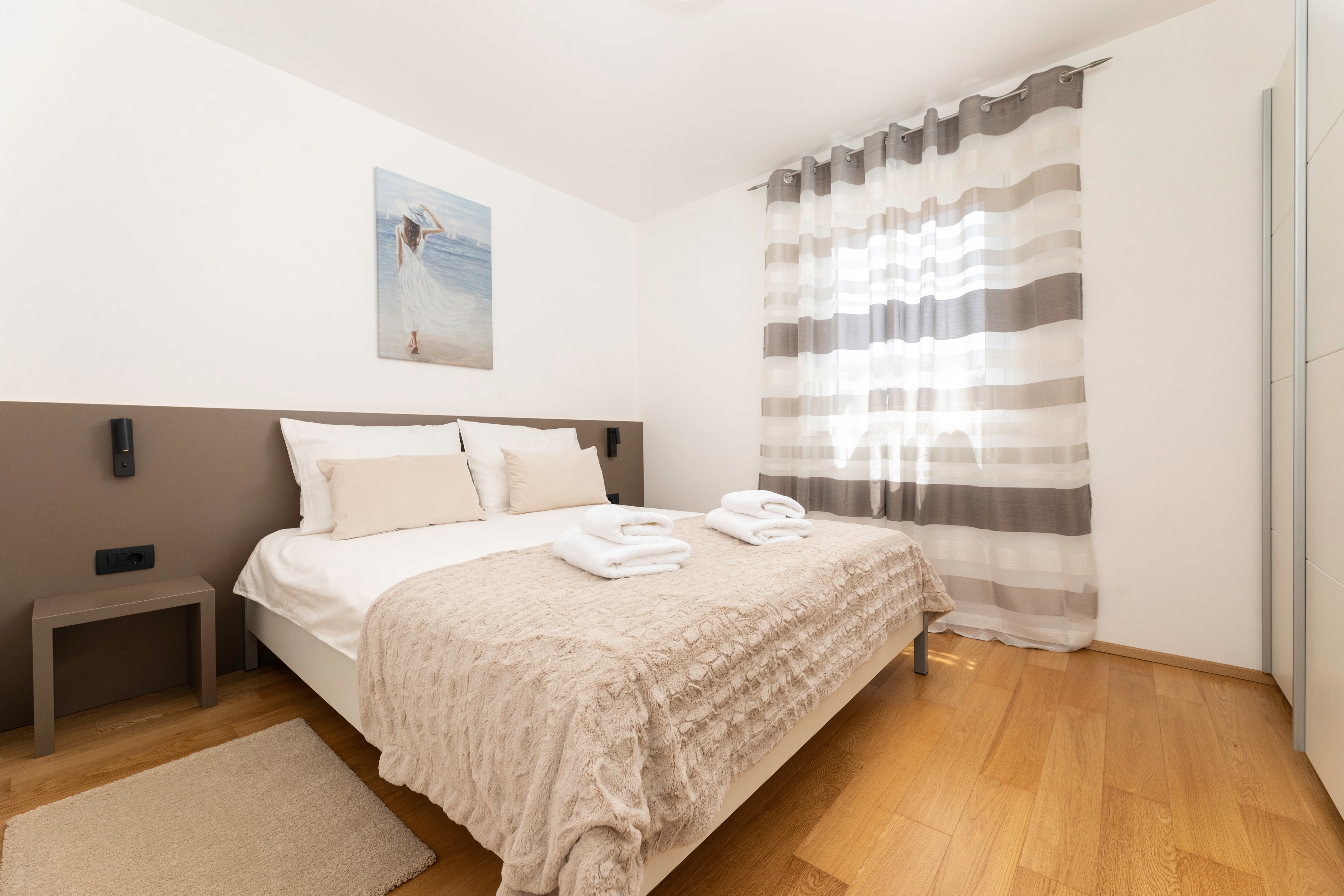 Two bedroom apartment with terrace and sea view Vantačići, Krk  A-d