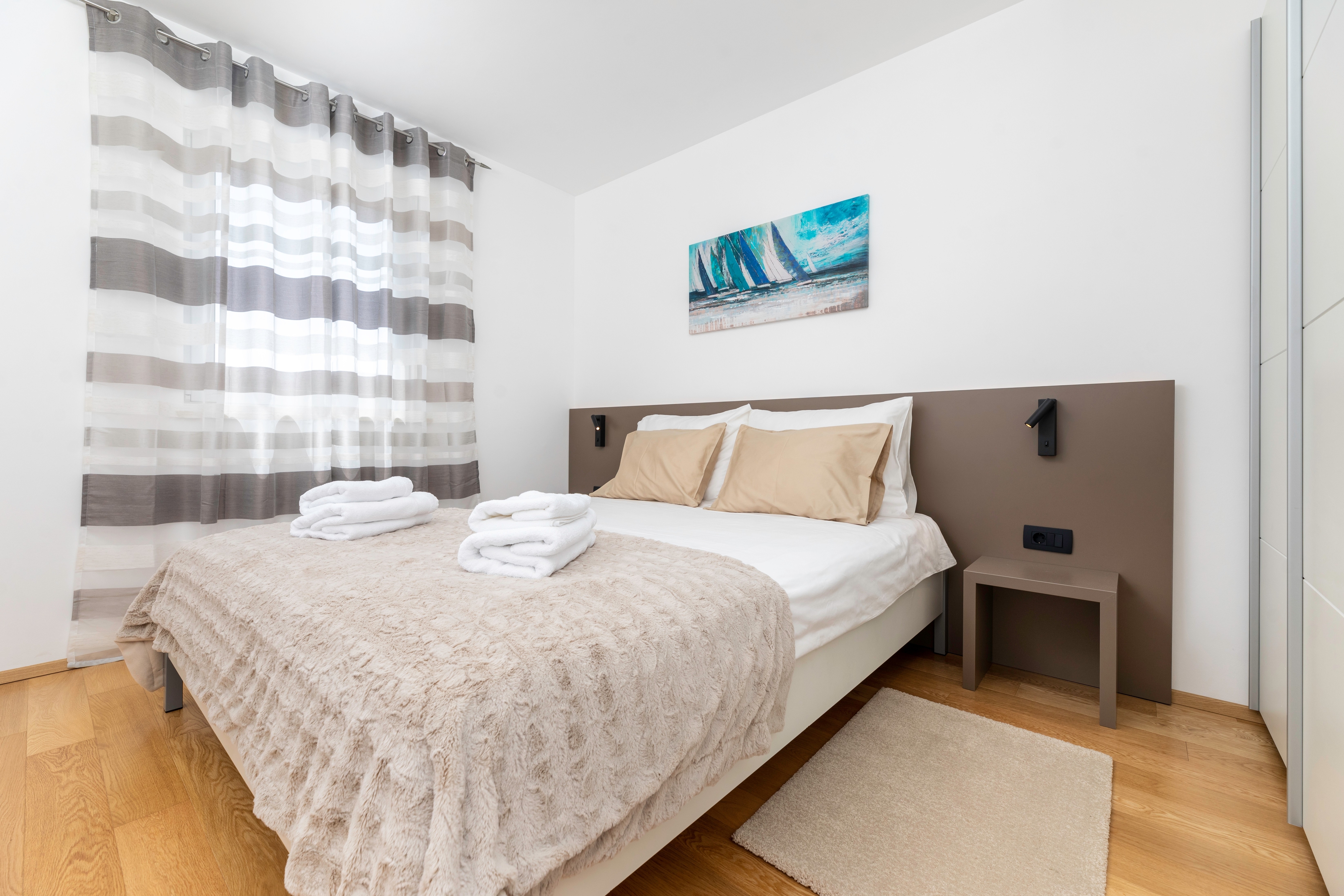 Two bedroom apartment with terrace and sea view Vantačići, Krk  A-d