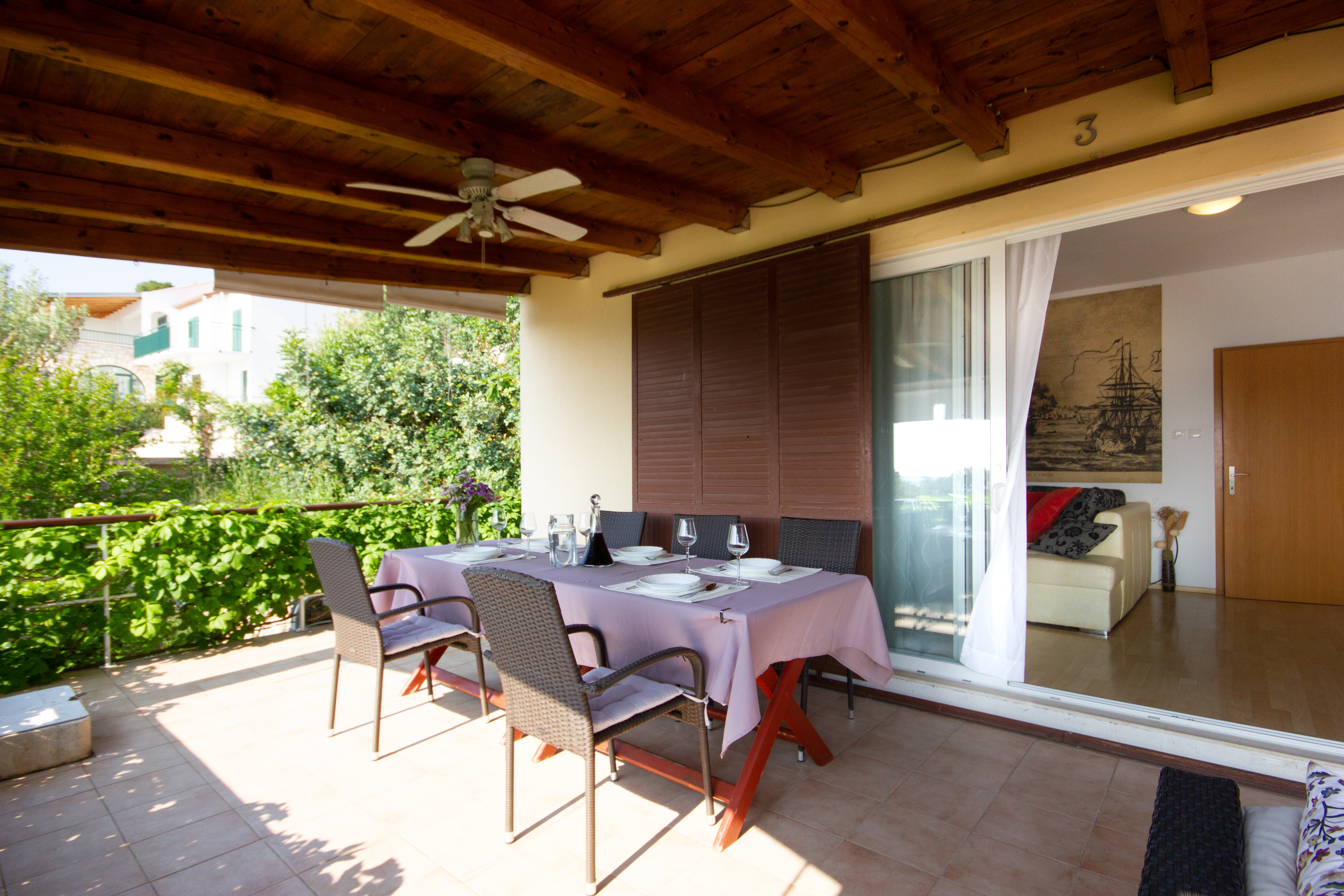 Two bedroom apartment with terrace and sea view Cove Gradina, Korčula  A-b