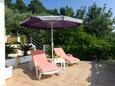 Gradina, Terrace in the apartment, with a sea view and WiFi.