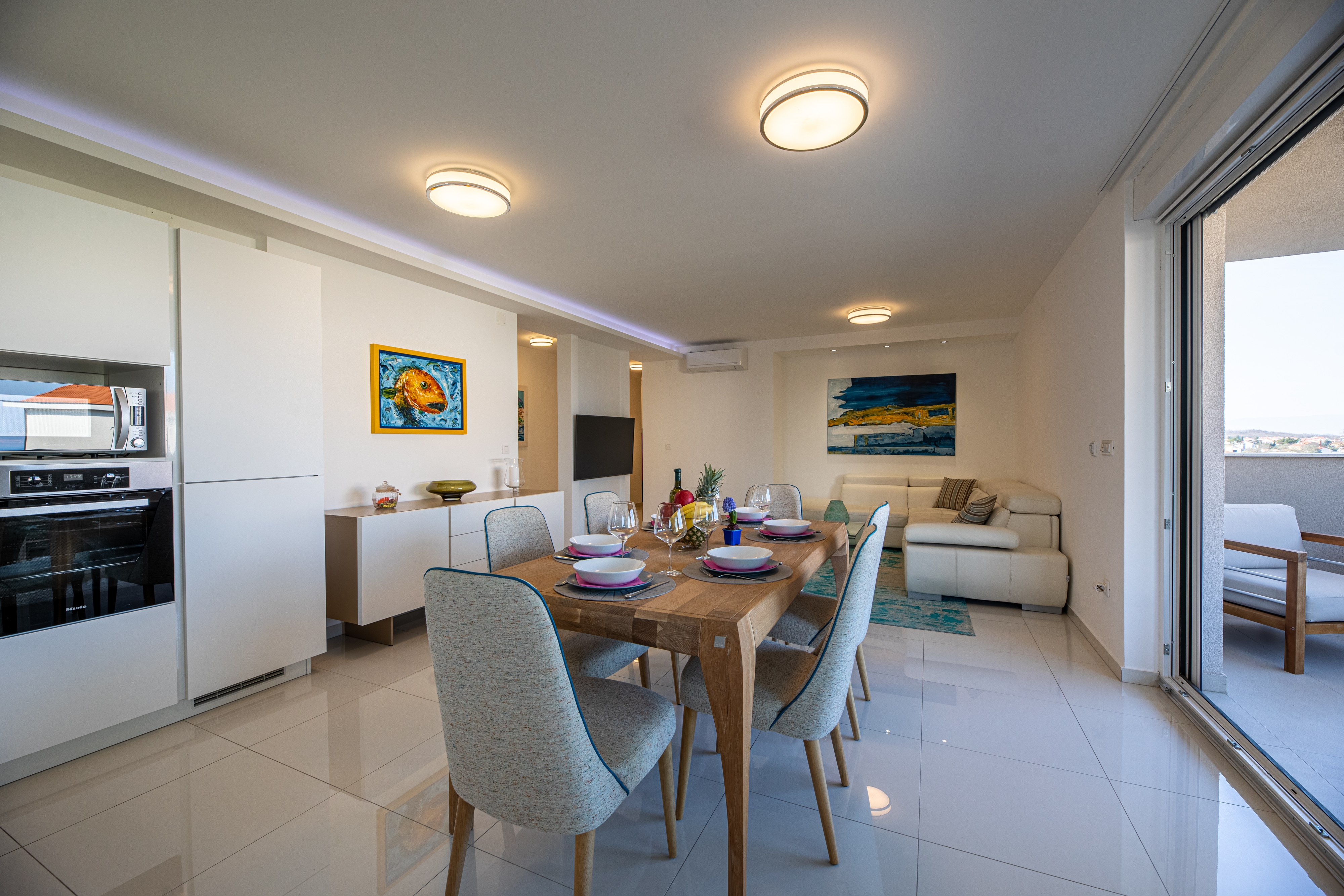 Three bedroom apartment with balcony Vantačići, Krk  A-a