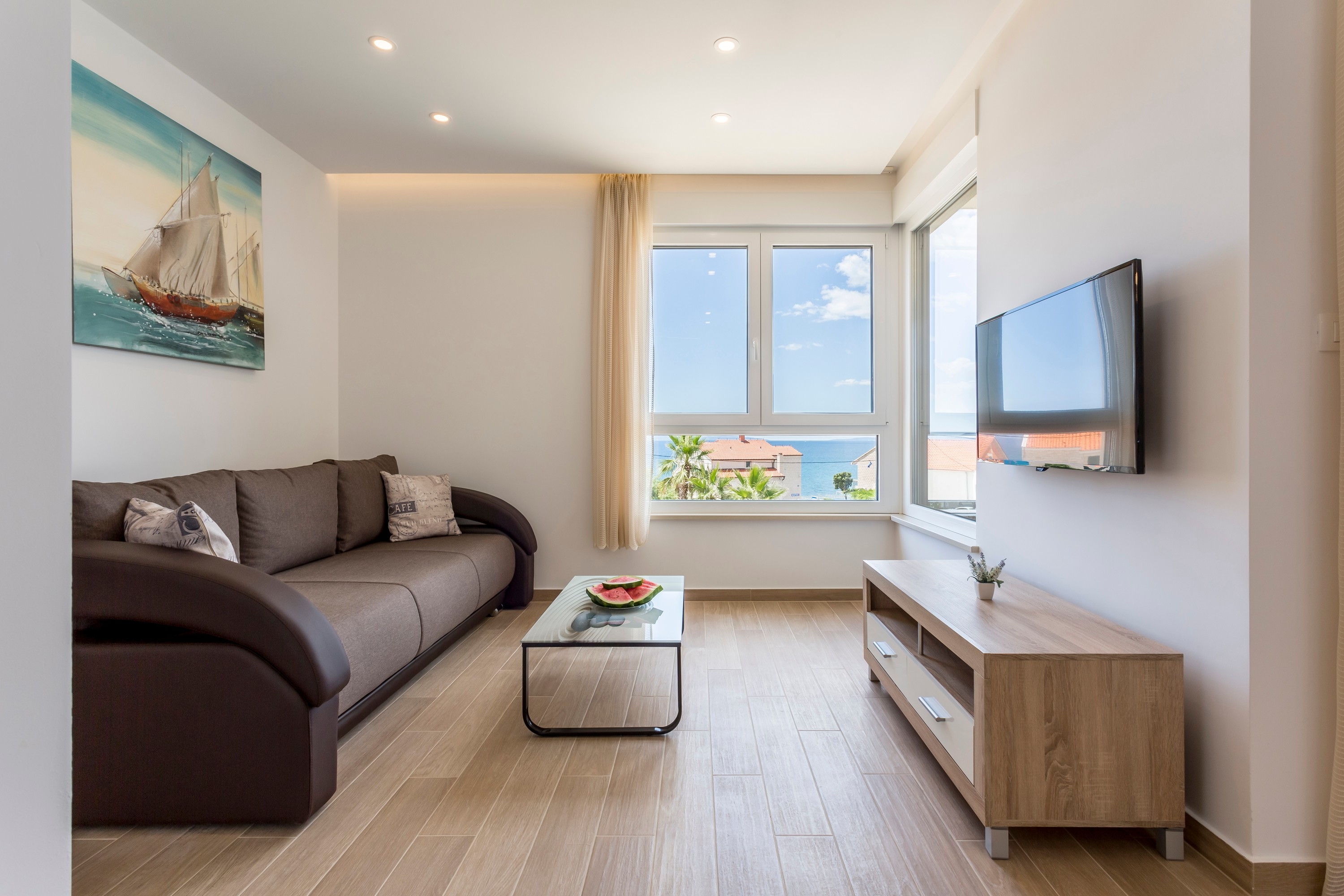 One bedroom apartment with balcony and sea view Podstrana, Split  A-c