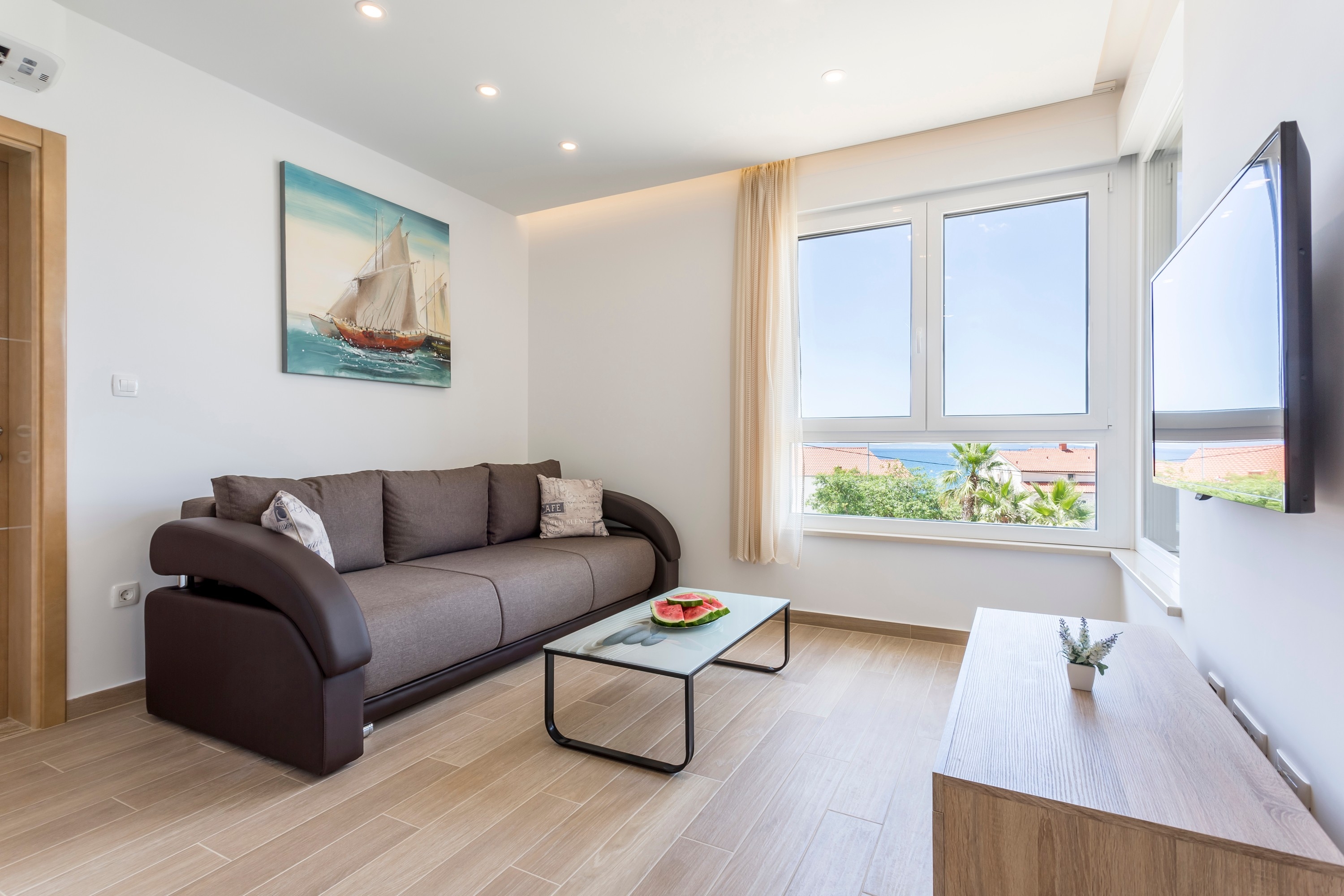 One bedroom apartment with balcony and sea view Podstrana, Split  A-c