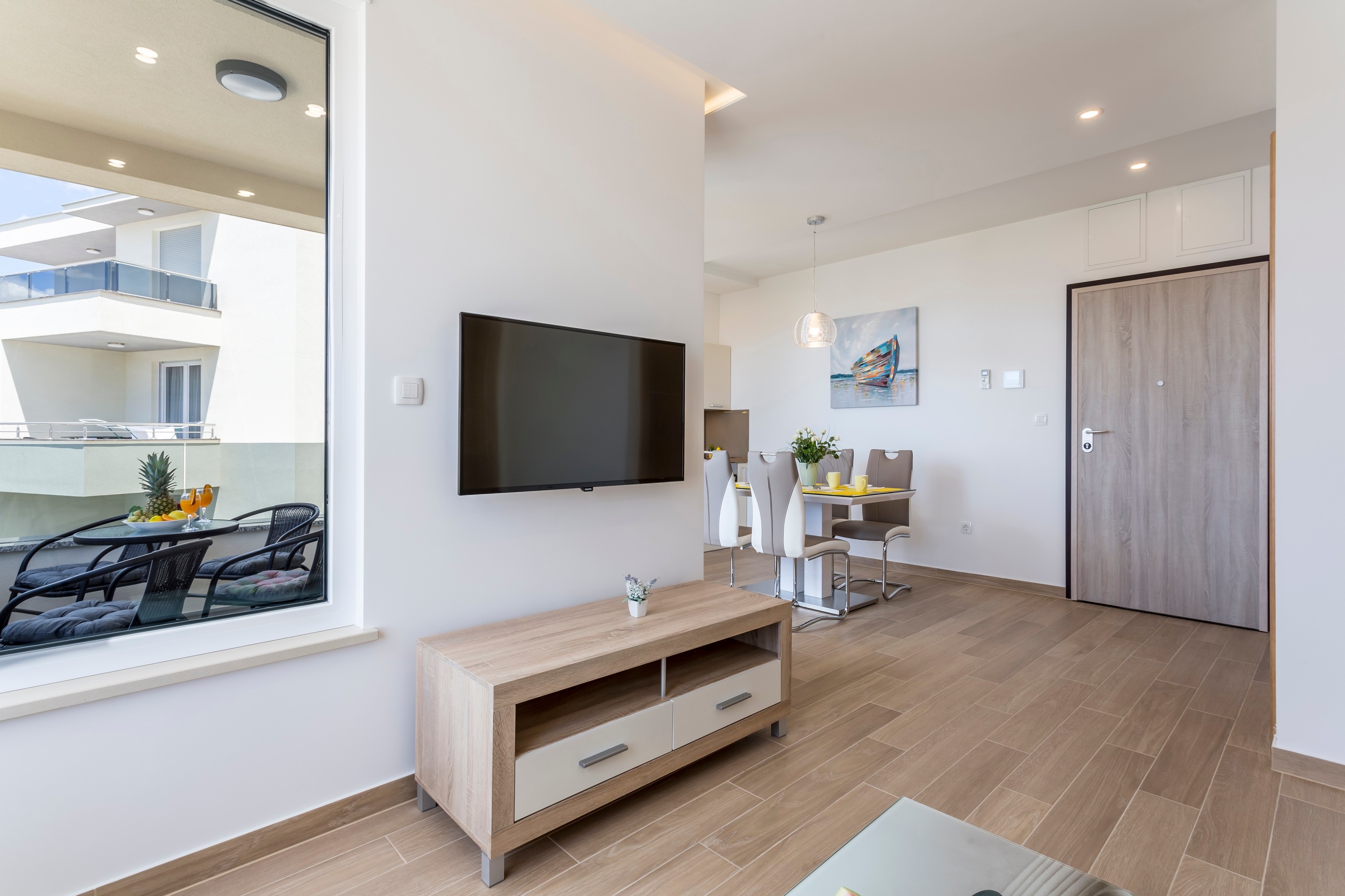 One bedroom apartment with balcony and sea view Podstrana, Split  A-c
