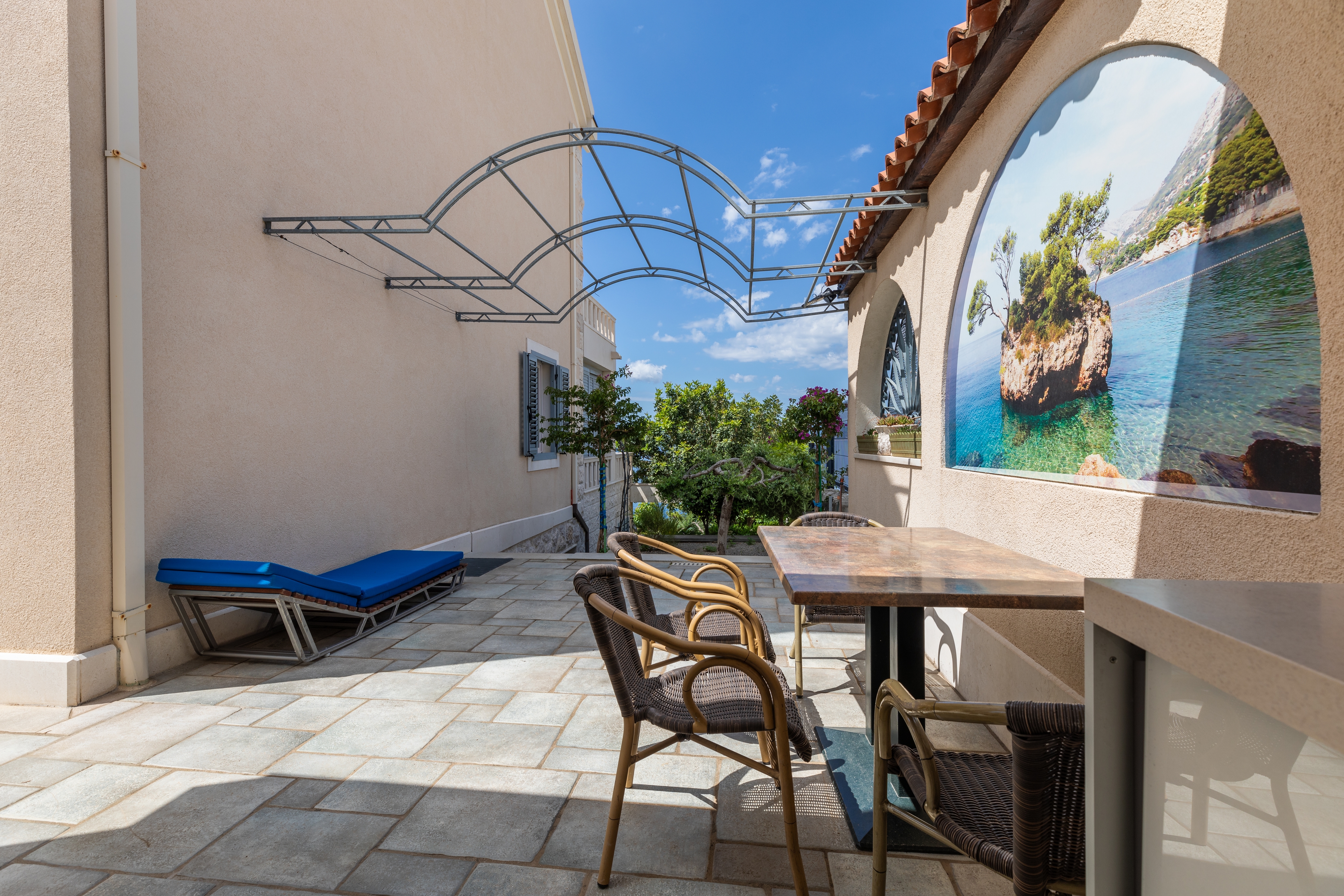 Two bedroom apartment with terrace and sea view Brela, Makarska  A-c