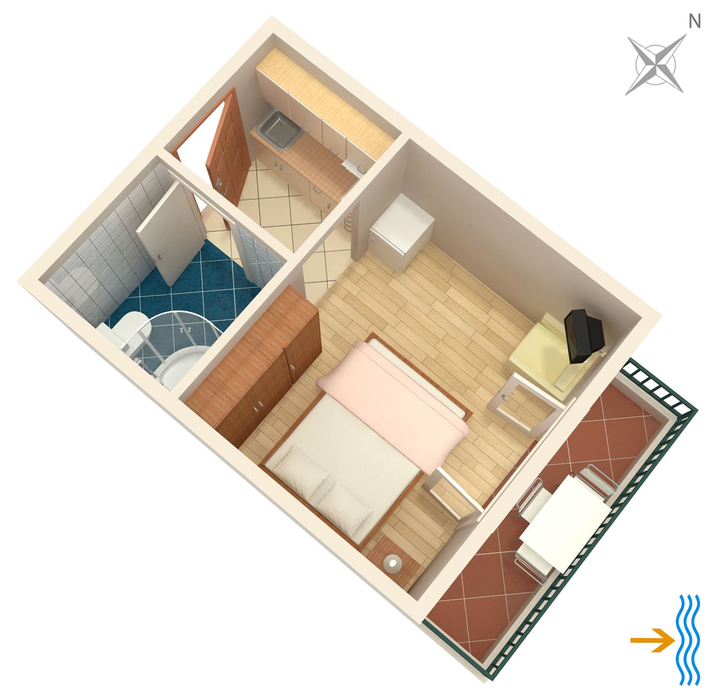Studio flat near beach Cove Pokrivenik, Hvar  AS-b