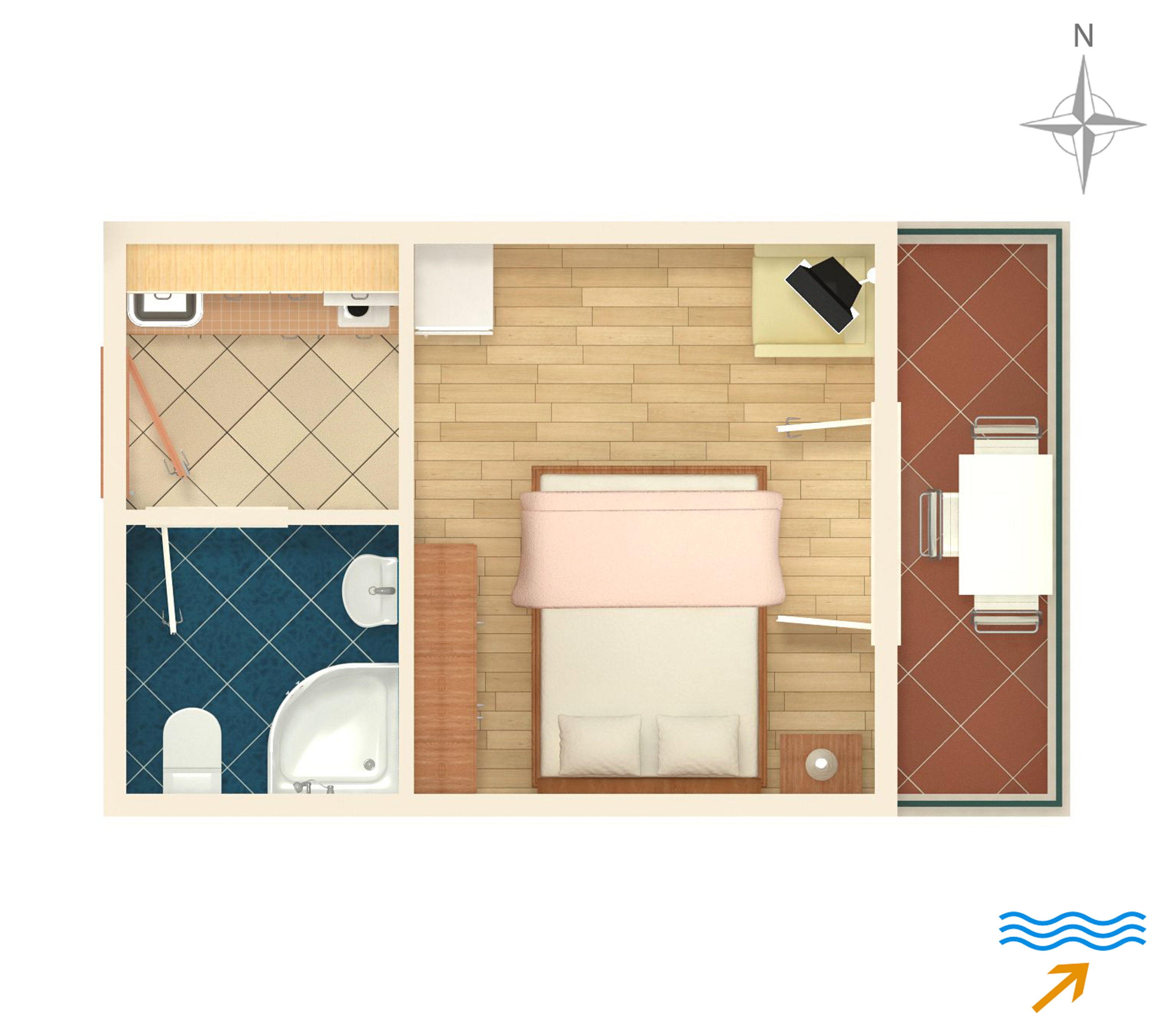 Studio flat near beach Cove Pokrivenik, Hvar  AS-b
