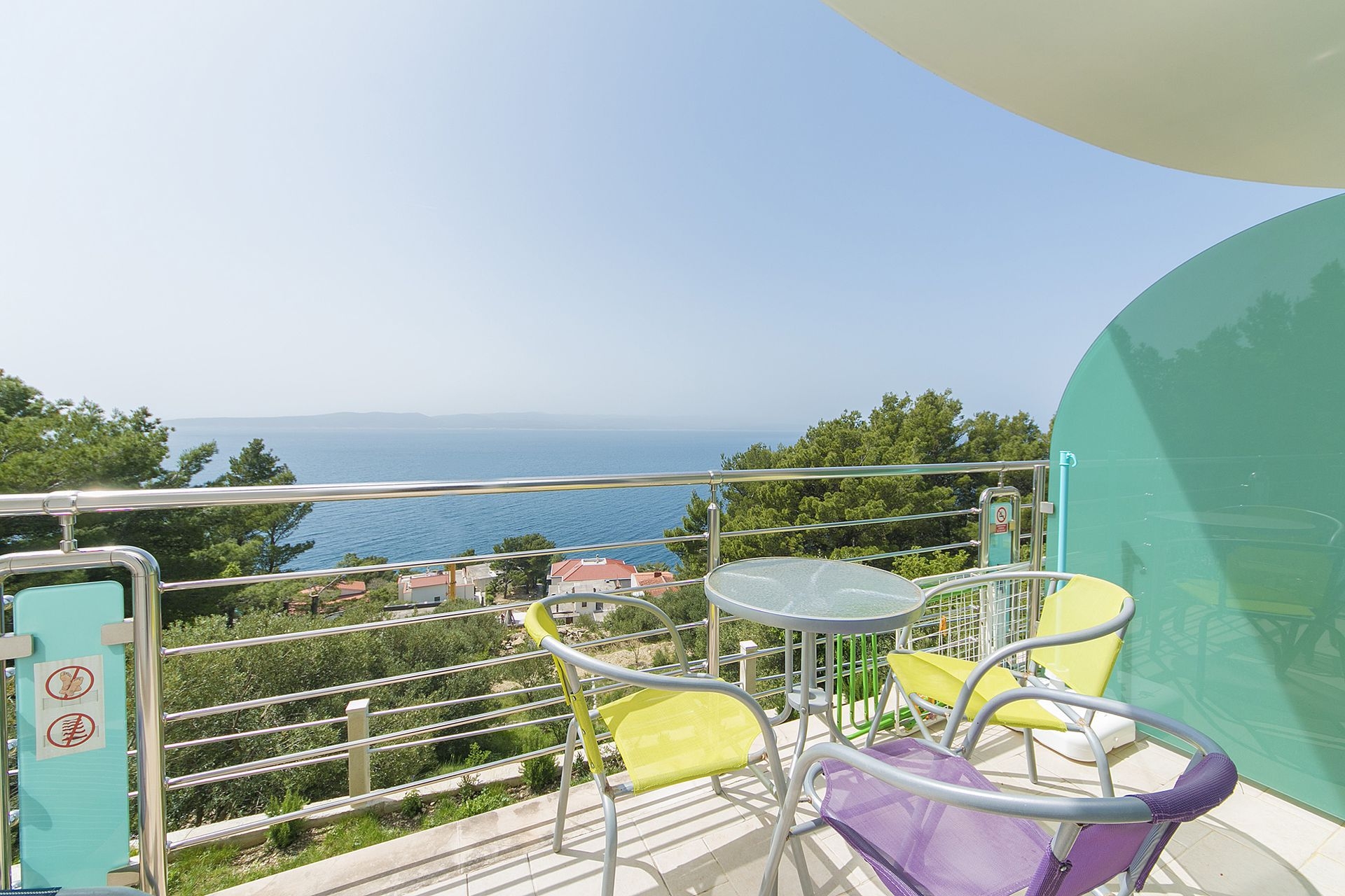 Two bedroom apartment with balcony and sea view Brela, Makarska  A-a