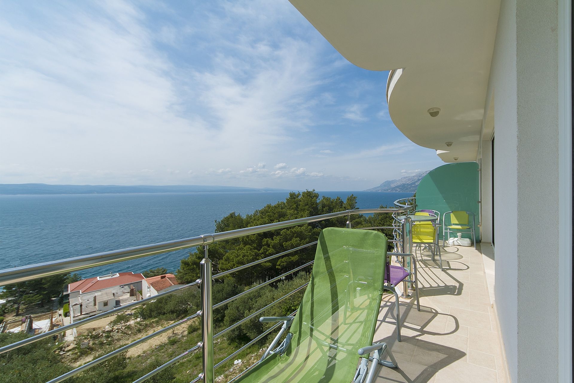 Two bedroom apartment with balcony and sea view Brela, Makarska  A-b