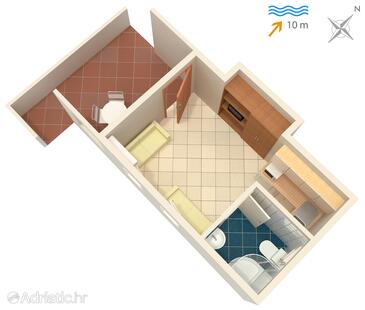 Plan Basina, Plan in the studio-apartment, WIFI.
