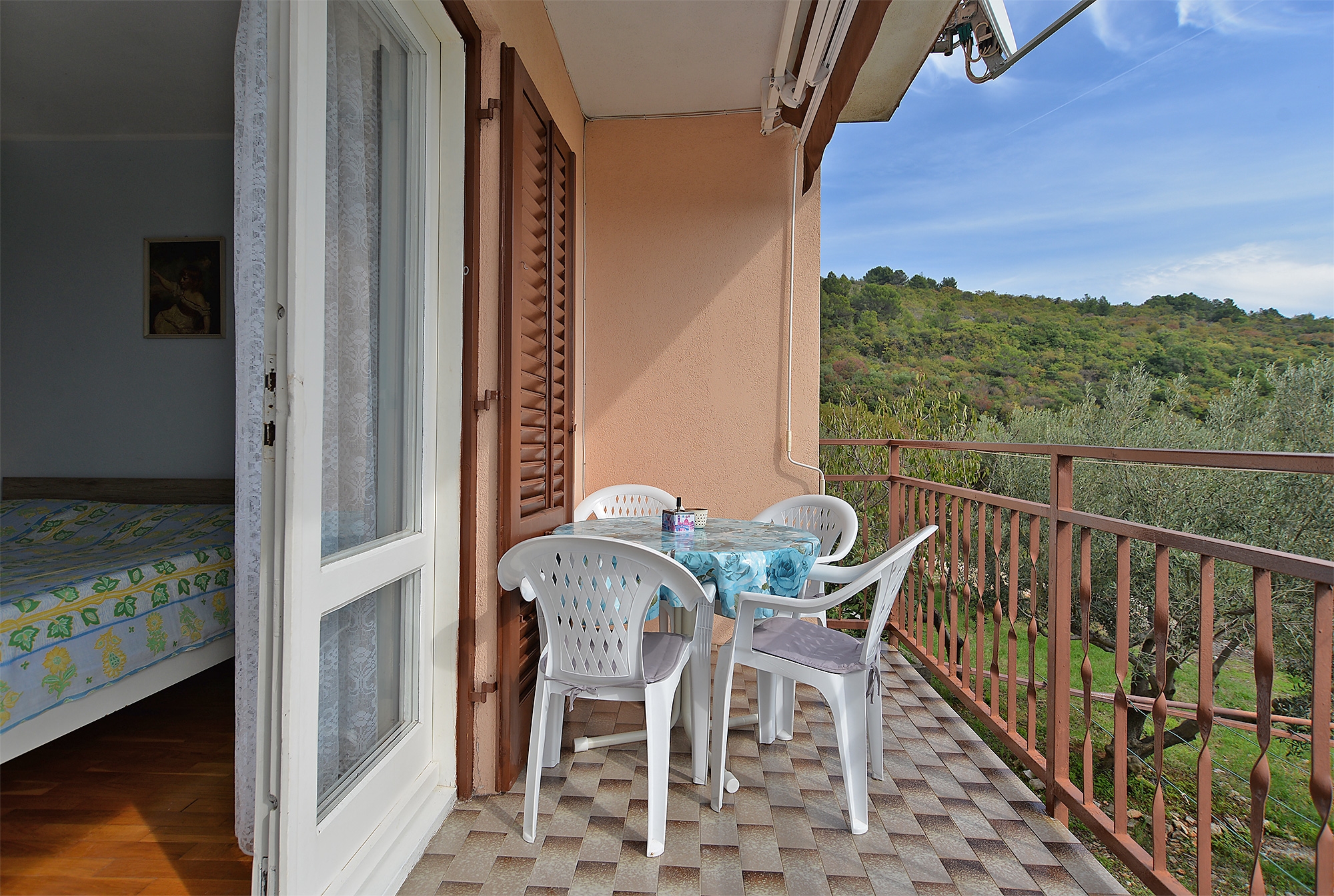 Two bedroom apartment with balcony and sea view Rabac, Labin  A-b
