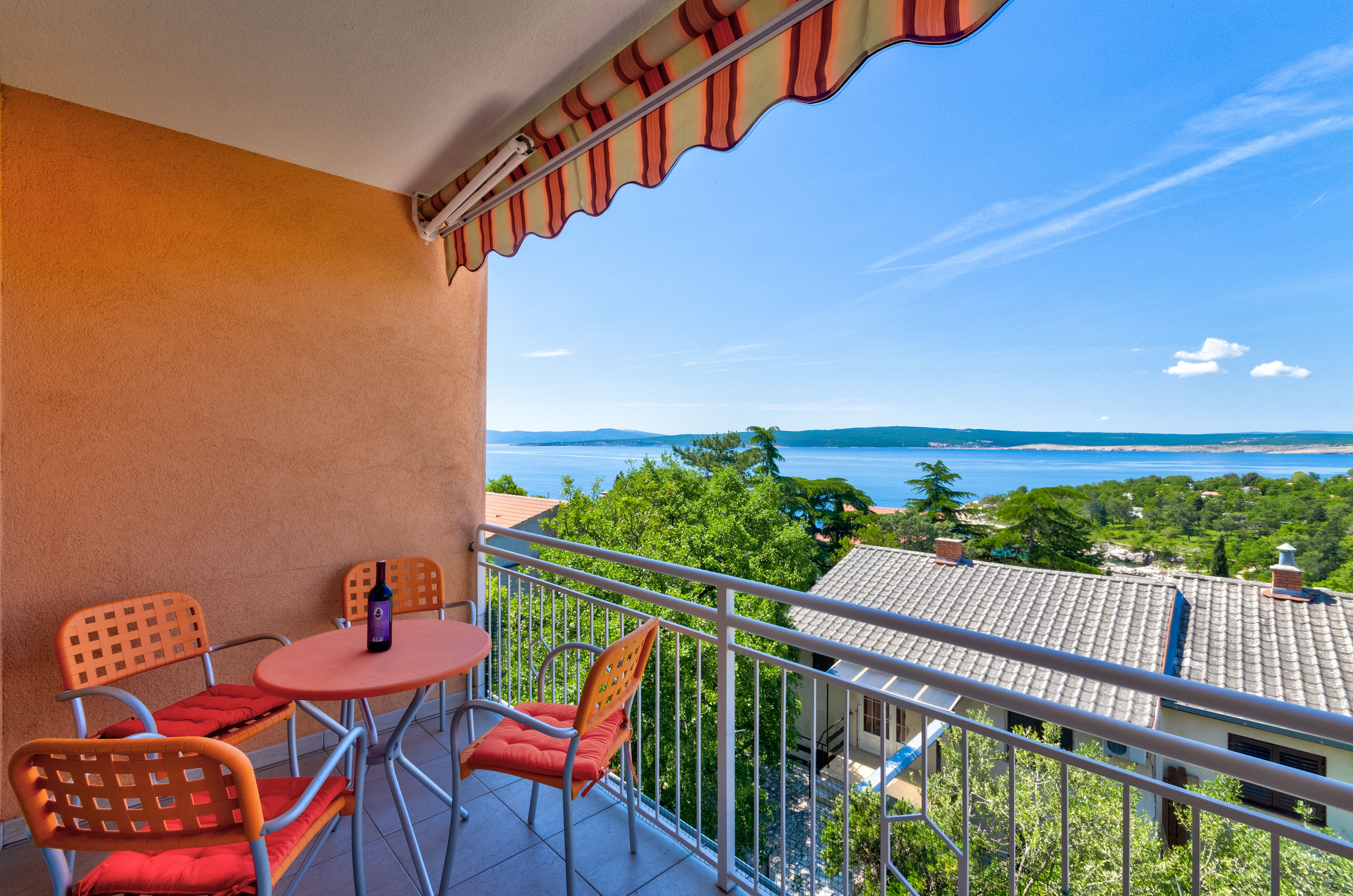 One bedroom apartment with balcony and sea view Dramalj, Crikvenica  A-a
