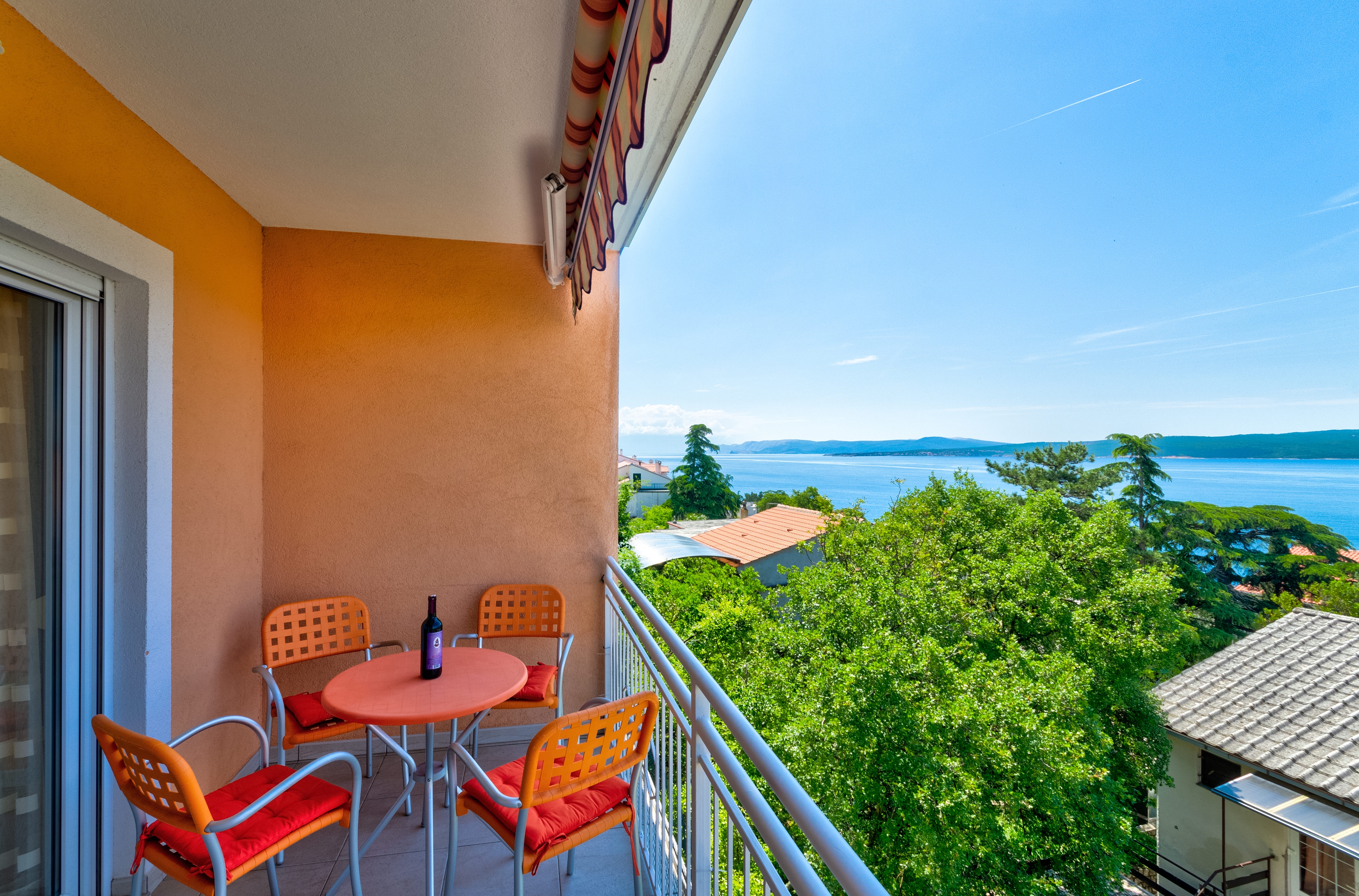 One bedroom apartment with balcony and sea view Dramalj, Crikvenica  A-a