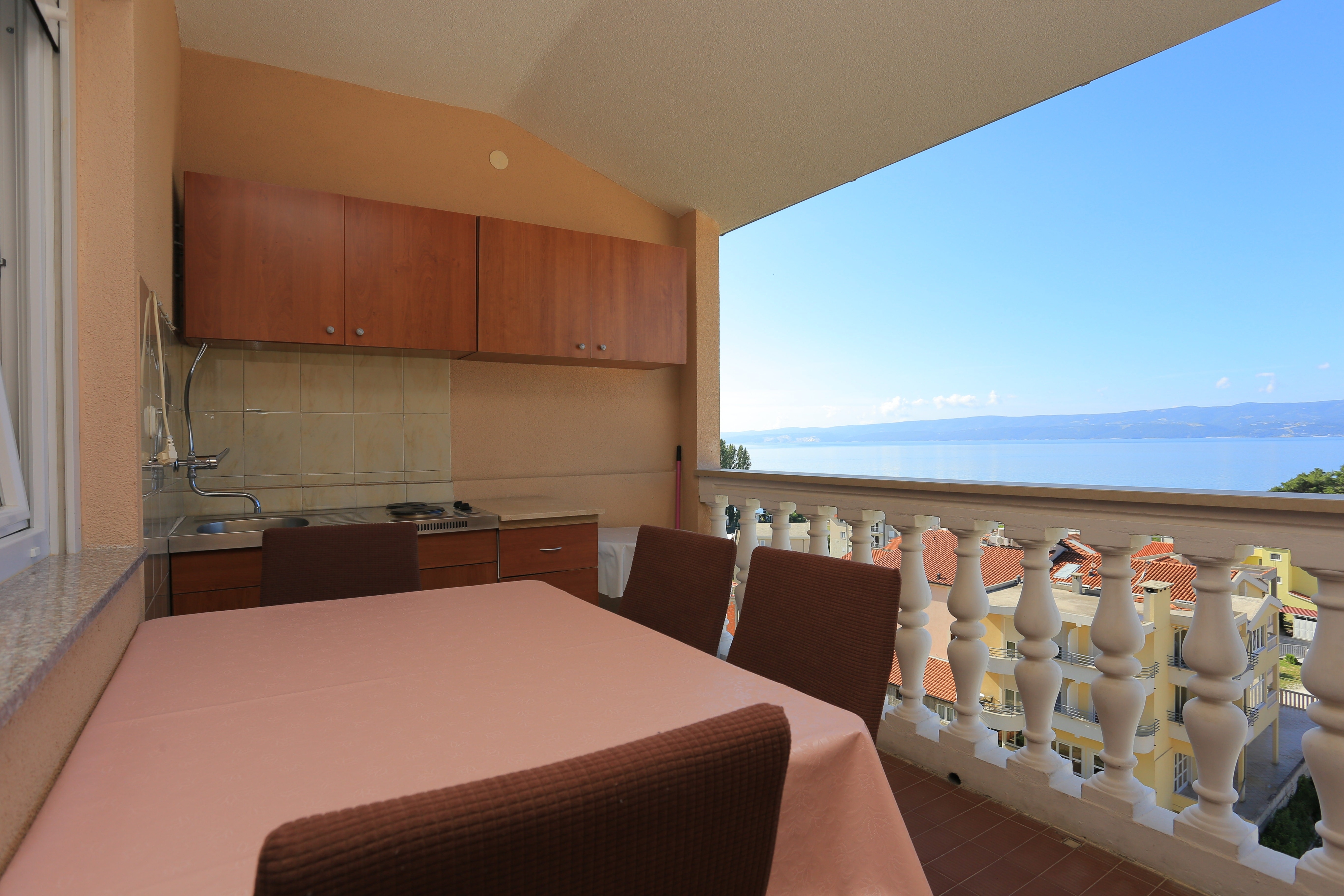 Two bedroom apartment with terrace and sea view Duće, Omiš  A-c