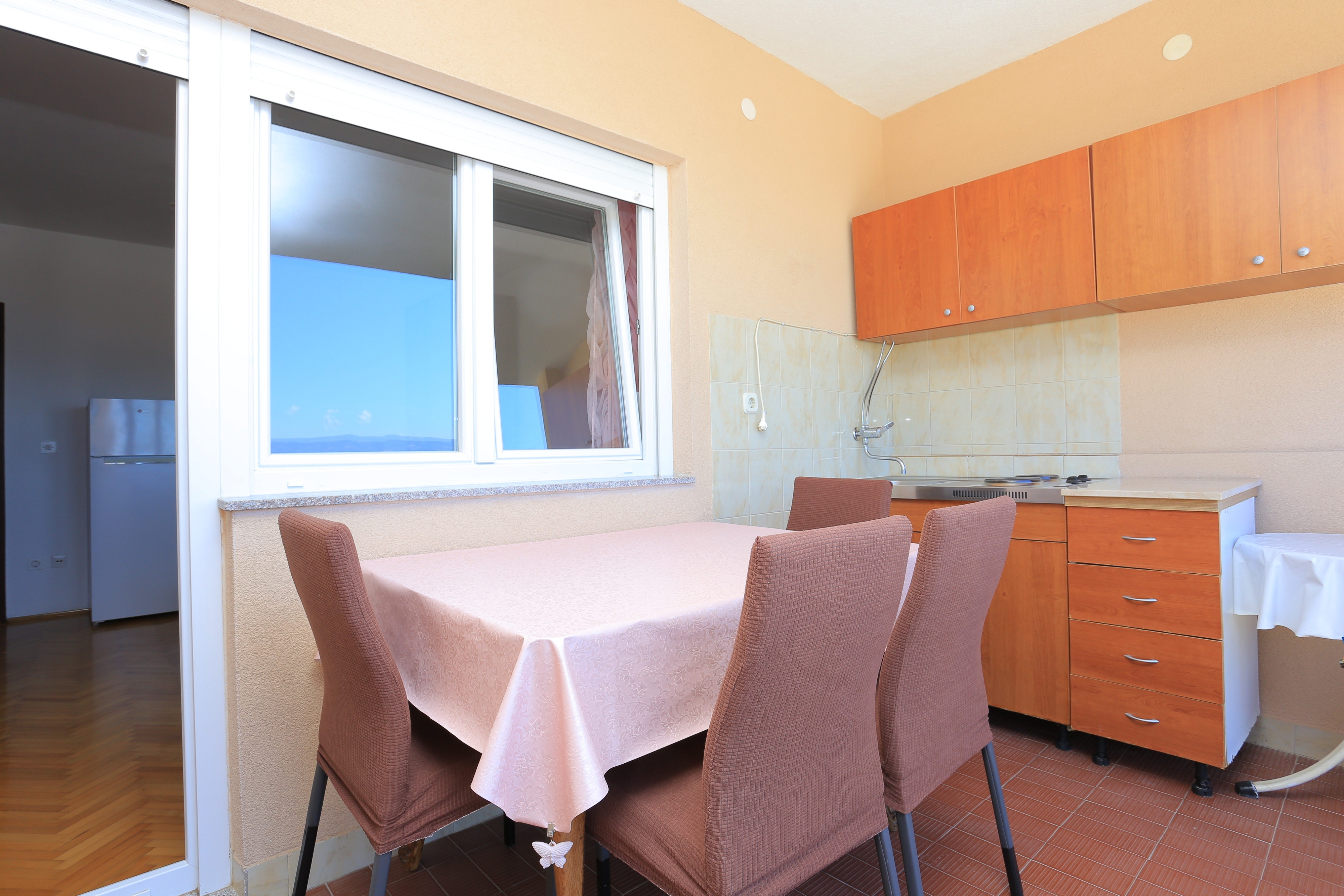 Two bedroom apartment with terrace and sea view Duće, Omiš  A-c