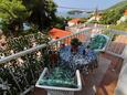Prižba, Balcony in the studio-apartment, with a sea view and WiFi.