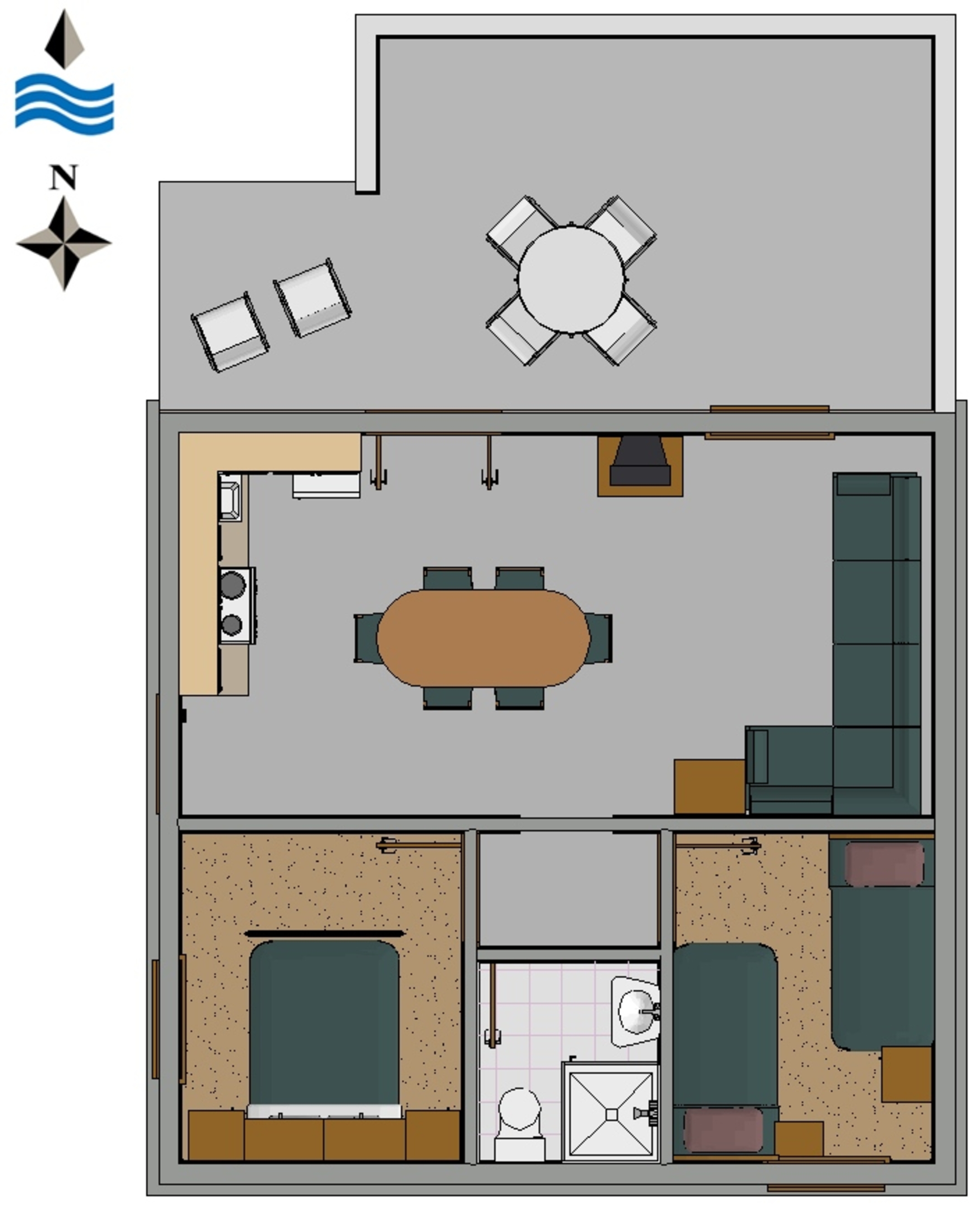 Two bedroom apartment with terrace and sea view Nečujam, Šolta  A-a