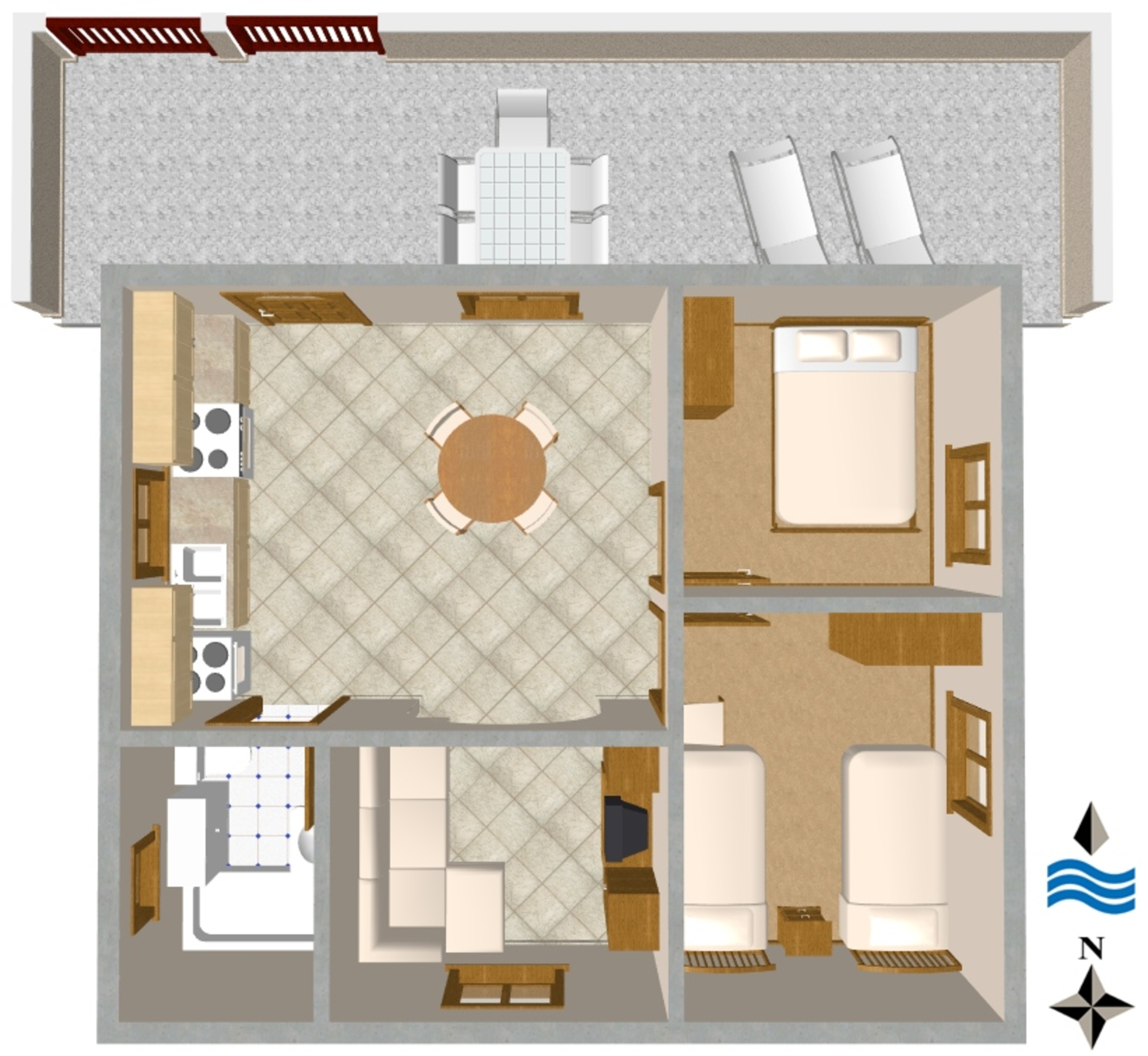 Two bedroom apartment with terrace and sea view Nečujam, Šolta  A-a