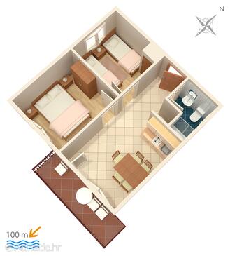 Plan Vinišće, Plan in the apartment, WIFI.