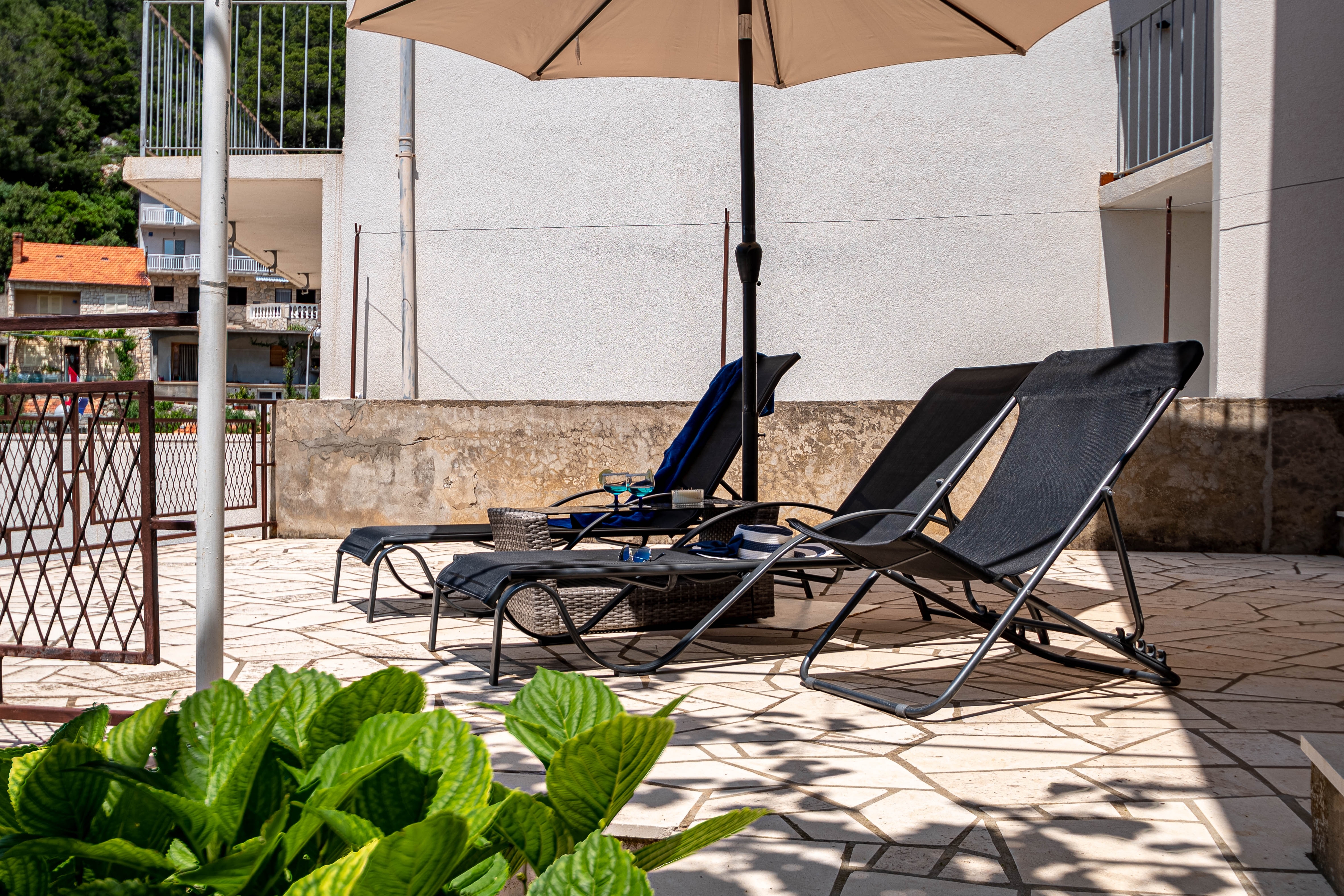 Two bedroom apartment with terrace and sea view Gršćica, Korčula  A-a